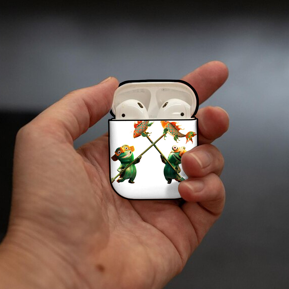Ne Zha 2 ナタ 魔童の大暴れ AirPods 第2世代保護ケース ハードシェル ブラック 耐衝撃・防指紋・カラビナ付き