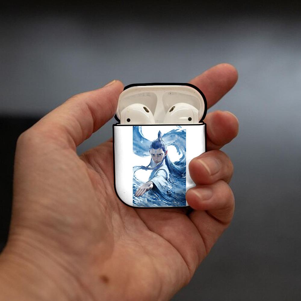 Ne Zha 2 ナタ 魔童の大暴れ AirPods 第2世代保護ケース ハードシェル ブラック 耐衝撃・防指紋・カラビナ付き
