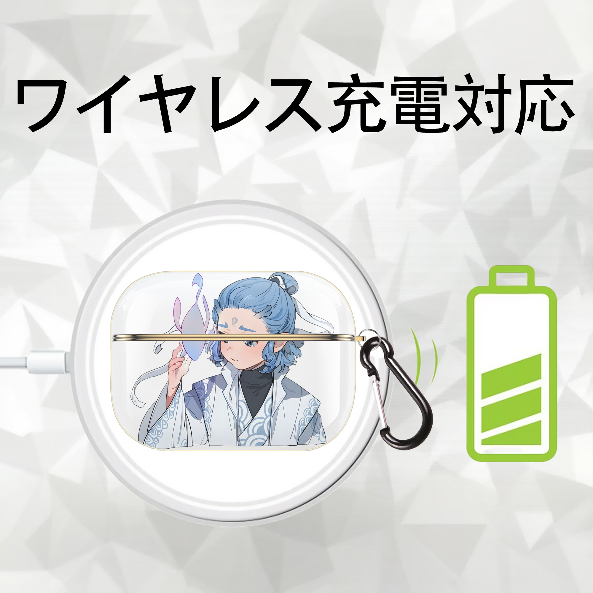 Ne Zha 2 ナタ 魔童の大暴れ 【AirPods Pro用】ハードシェル保護ケース｜耐衝撃・防指紋・カラビナ付き商品仕様