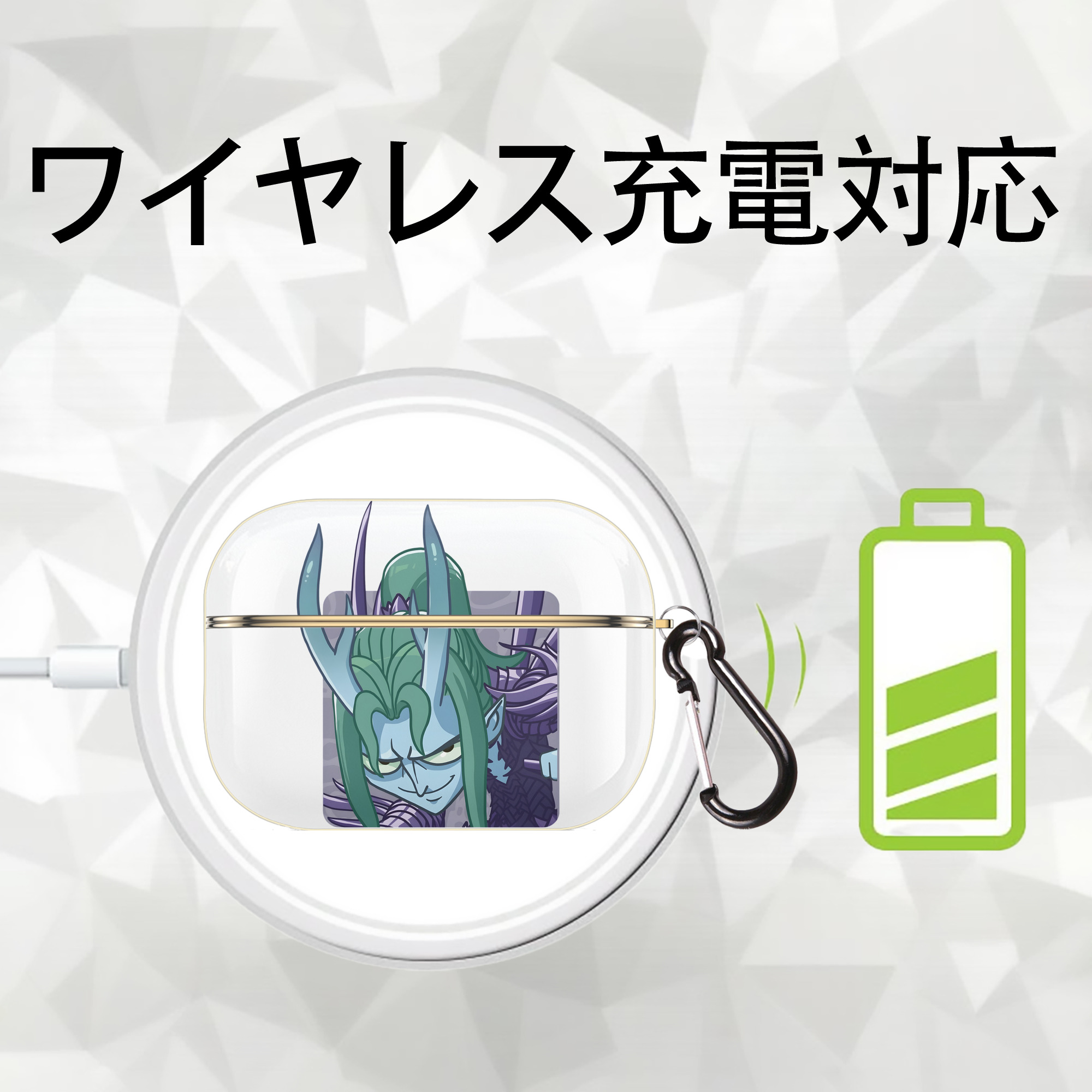 Ne Zha 2 ナタ 魔童の大暴れ 【AirPods Pro用】ハードシェル保護ケース｜耐衝撃・防指紋・カラビナ付き商品仕様