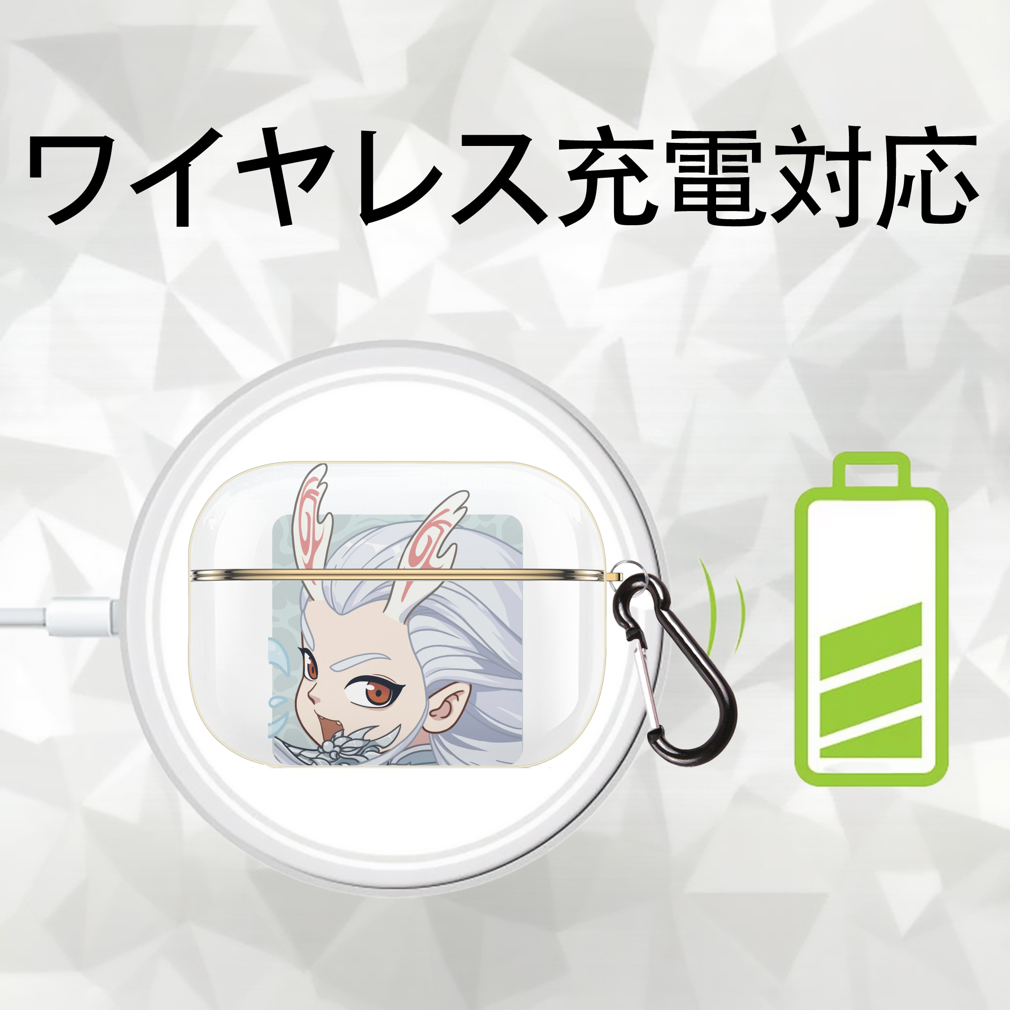 Ne Zha 2 ナタ 魔童の大暴れ 【AirPods Pro用】ハードシェル保護ケース｜耐衝撃・防指紋・カラビナ付き商品仕様