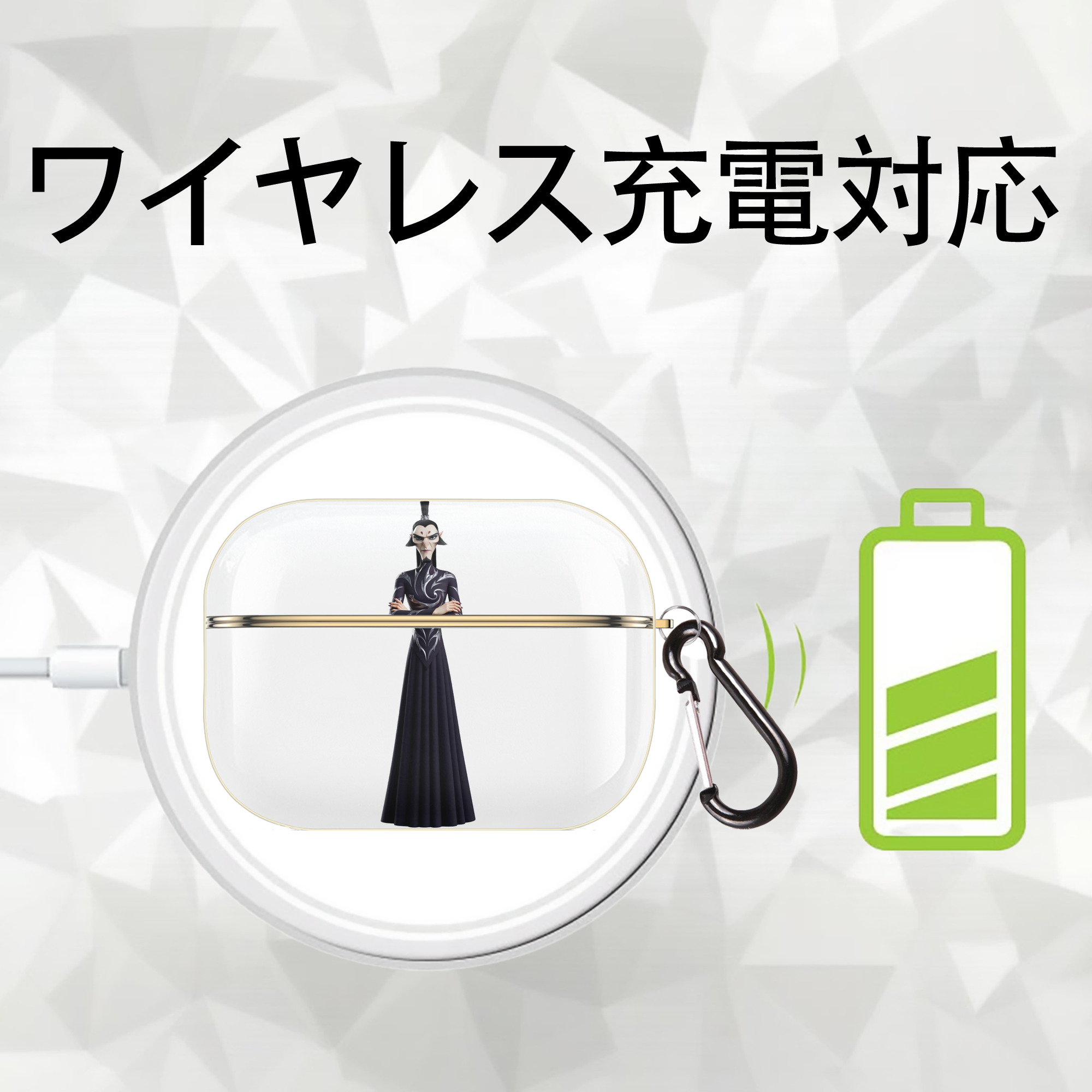 Ne Zha 2 ナタ 魔童の大暴れ 【AirPods Pro用】ハードシェル保護ケース｜耐衝撃・防指紋・カラビナ付き商品仕様