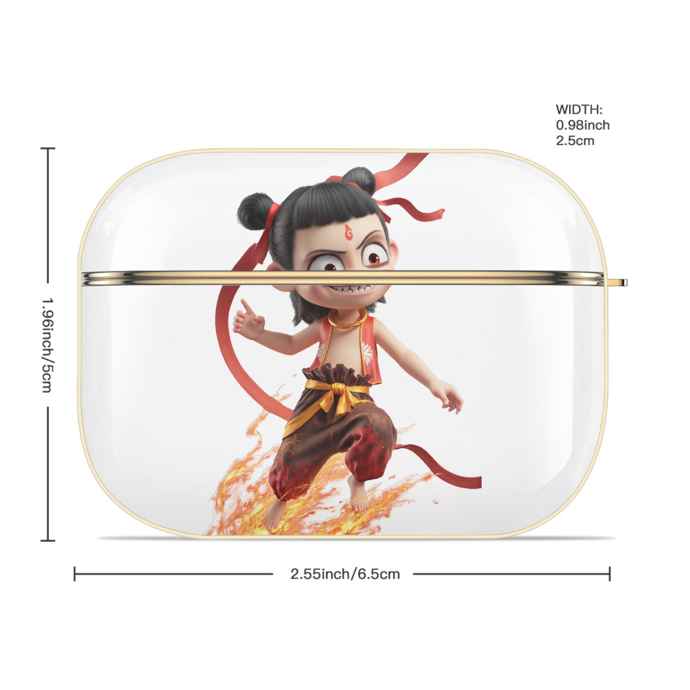 Ne Zha 2 ナタ 魔童の大暴れ 【AirPods Pro用】ハードシェル保護ケース｜耐衝撃・防指紋・カラビナ付き商品仕様