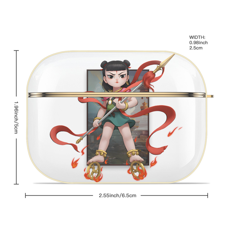Ne Zha 2 ナタ 魔童の大暴れ 【AirPods Pro用】ハードシェル保護ケース｜耐衝撃・防指紋・カラビナ付き商品仕様