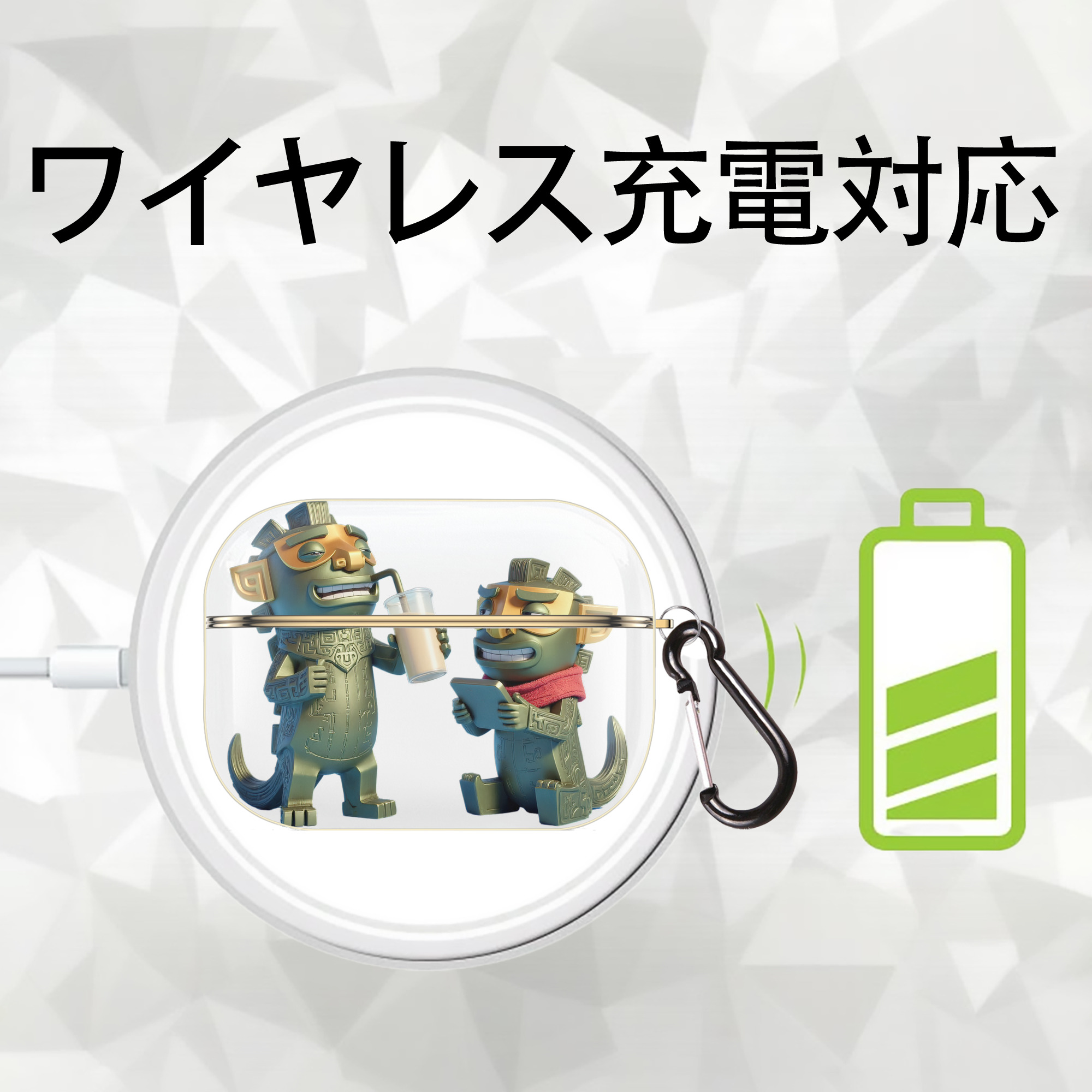Ne Zha 2 ナタ 魔童の大暴れ 【AirPods Pro用】ハードシェル保護ケース｜耐衝撃・防指紋・カラビナ付き商品仕様