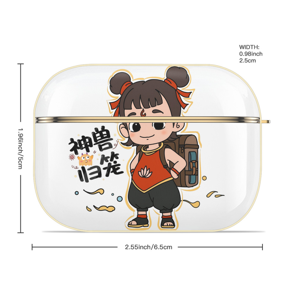 Ne Zha 2 ナタ 魔童の大暴れ 【AirPods Pro用】ハードシェル保護ケース｜耐衝撃・防指紋・カラビナ付き商品仕様
