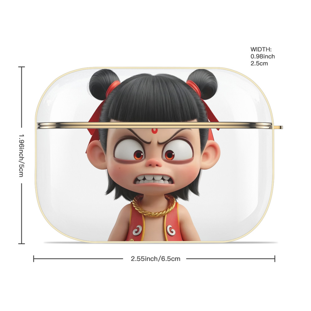 Ne Zha 2 ナタ 魔童の大暴れ 【AirPods Pro用】ハードシェル保護ケース｜耐衝撃・防指紋・カラビナ付き商品仕様