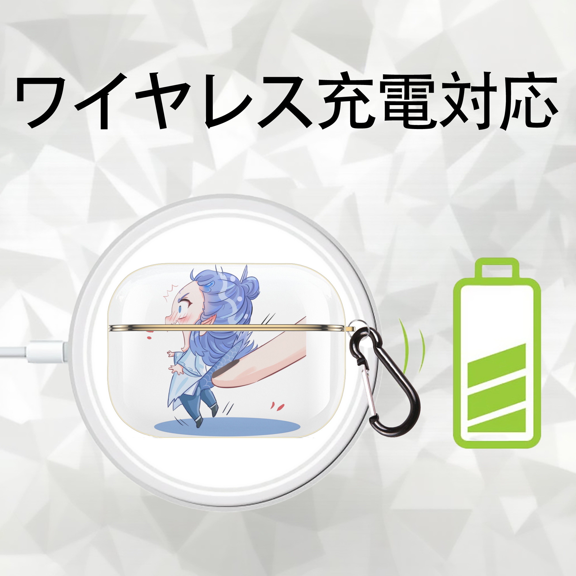 Ne Zha 2 ナタ 魔童の大暴れ 【AirPods Pro用】ハードシェル保護ケース｜耐衝撃・防指紋・カラビナ付き商品仕様