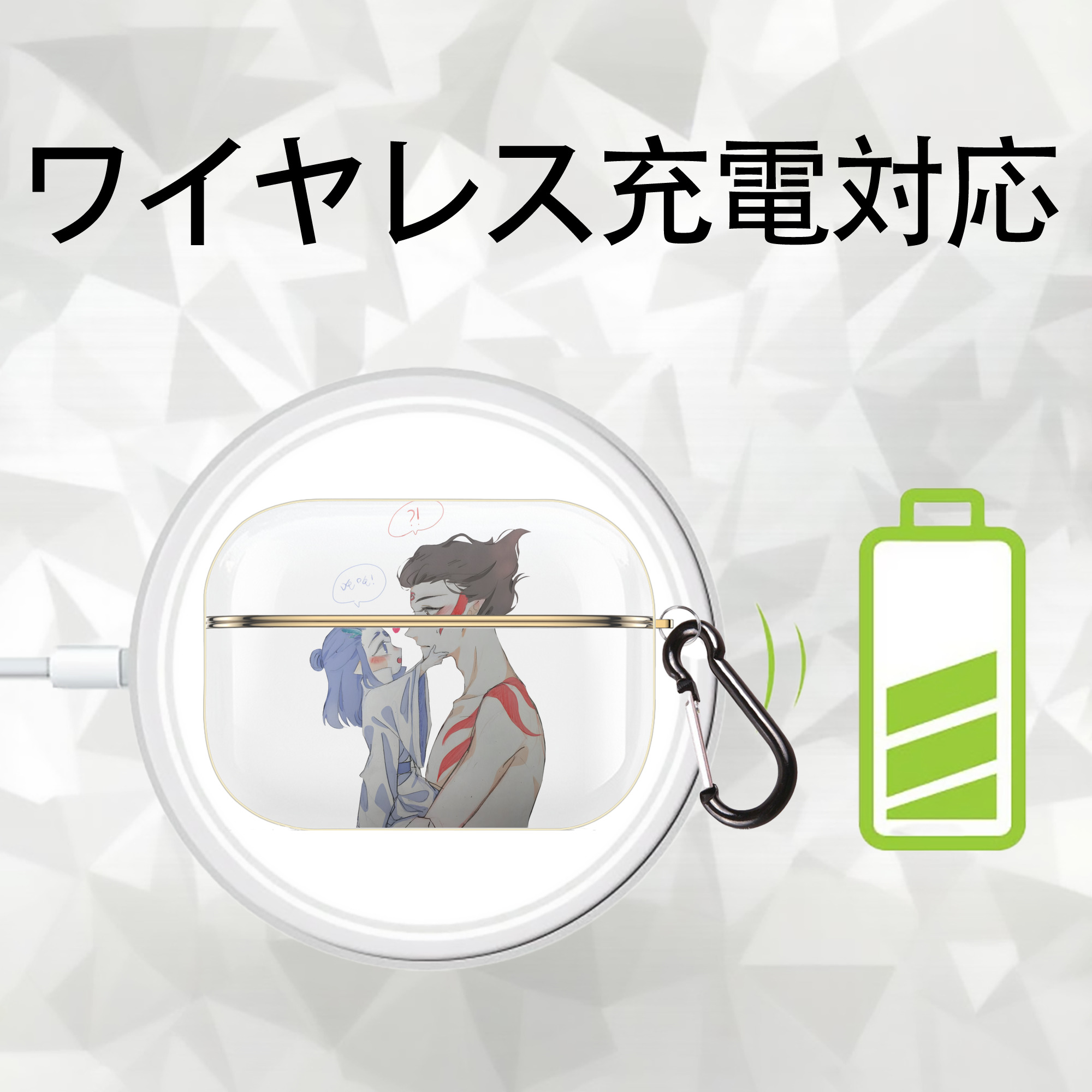 Ne Zha 2 ナタ 魔童の大暴れ 【AirPods Pro用】ハードシェル保護ケース｜耐衝撃・防指紋・カラビナ付き商品仕様