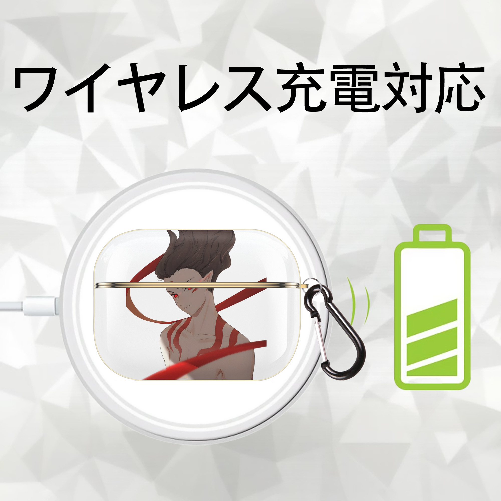 Ne Zha 2 ナタ 魔童の大暴れ 【AirPods Pro用】ハードシェル保護ケース｜耐衝撃・防指紋・カラビナ付き商品仕様