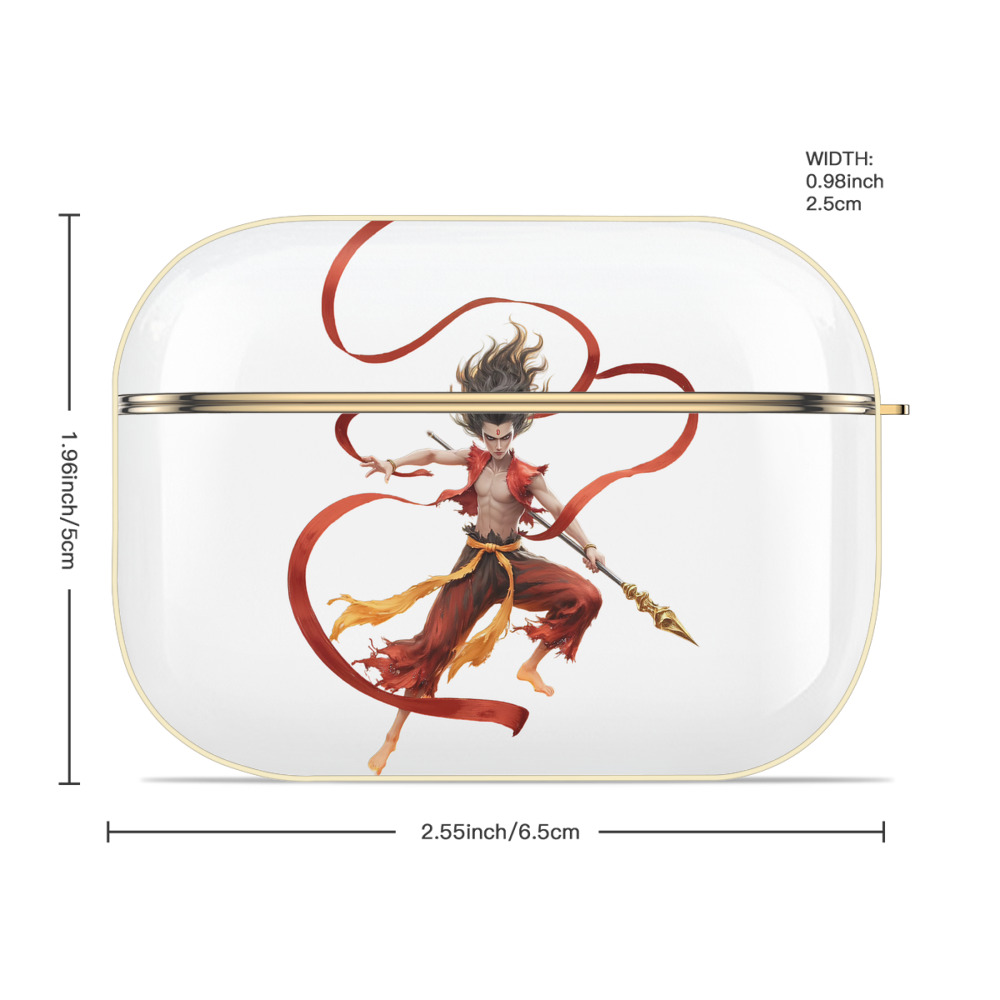 Ne Zha 2 ナタ 魔童の大暴れ 【AirPods Pro用】ハードシェル保護ケース｜耐衝撃・防指紋・カラビナ付き商品仕様