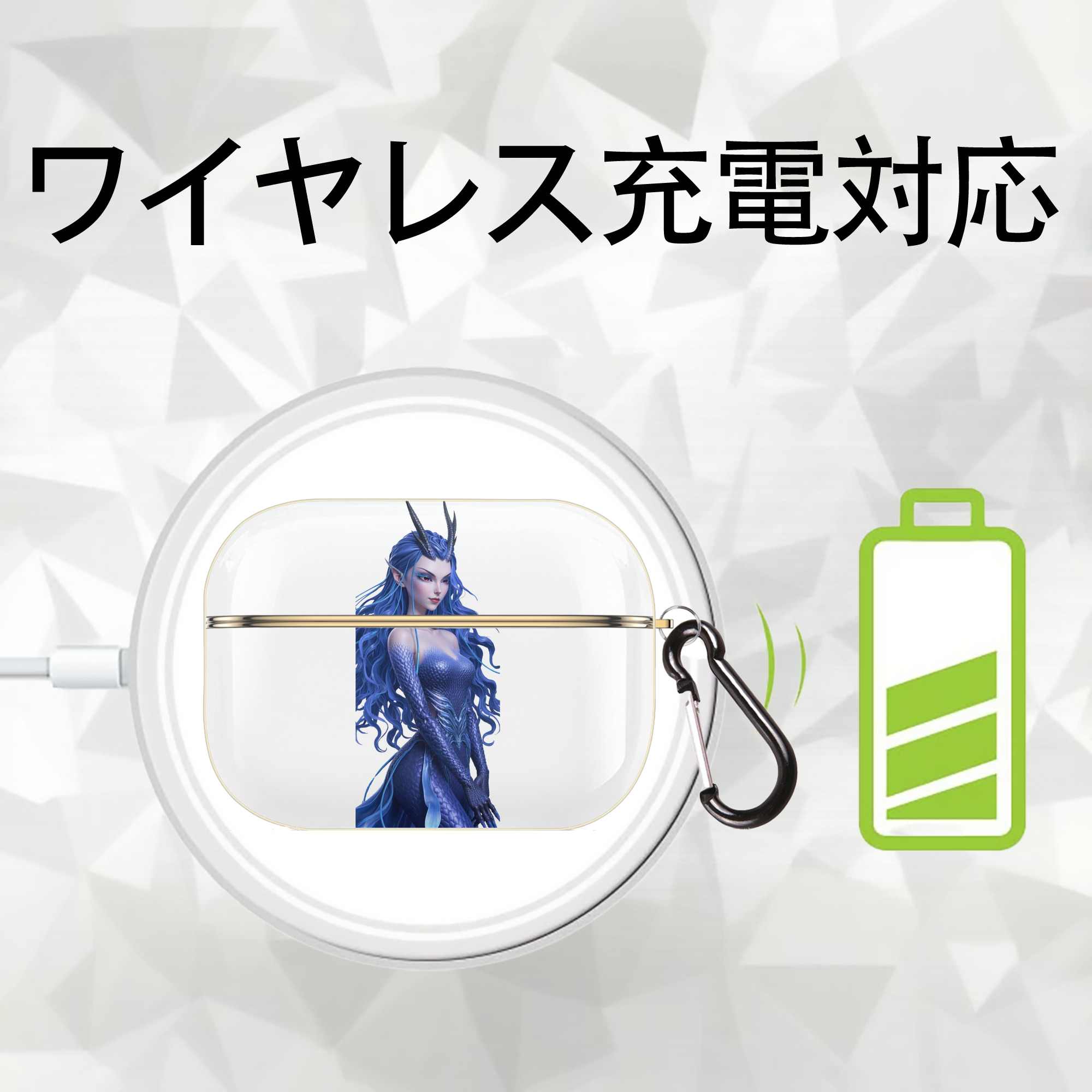 Ne Zha 2 ナタ 魔童の大暴れ 【AirPods Pro用】ハードシェル保護ケース｜耐衝撃・防指紋・カラビナ付き商品仕様