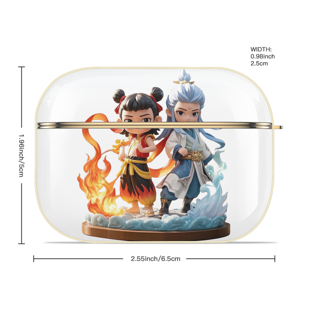 Ne Zha 2 ナタ 魔童の大暴れ 【AirPods Pro用】ハードシェル保護ケース｜耐衝撃・防指紋・カラビナ付き商品仕様