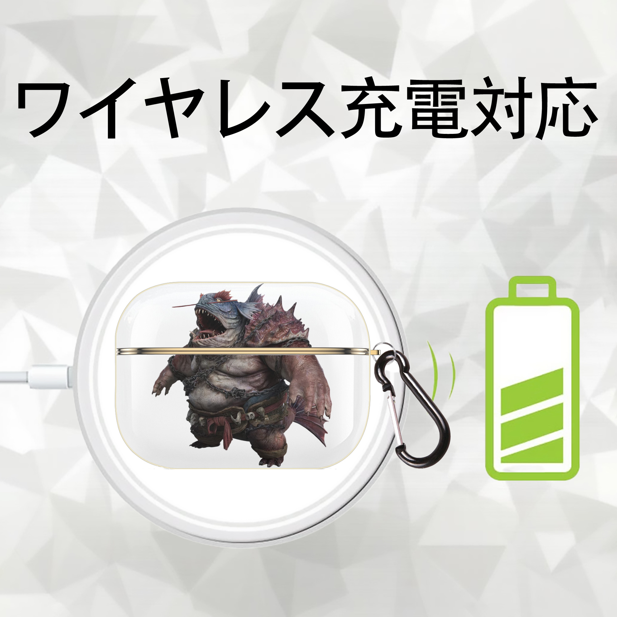 Ne Zha 2 ナタ 魔童の大暴れ 【AirPods Pro用】ハードシェル保護ケース｜耐衝撃・防指紋・カラビナ付き商品仕様