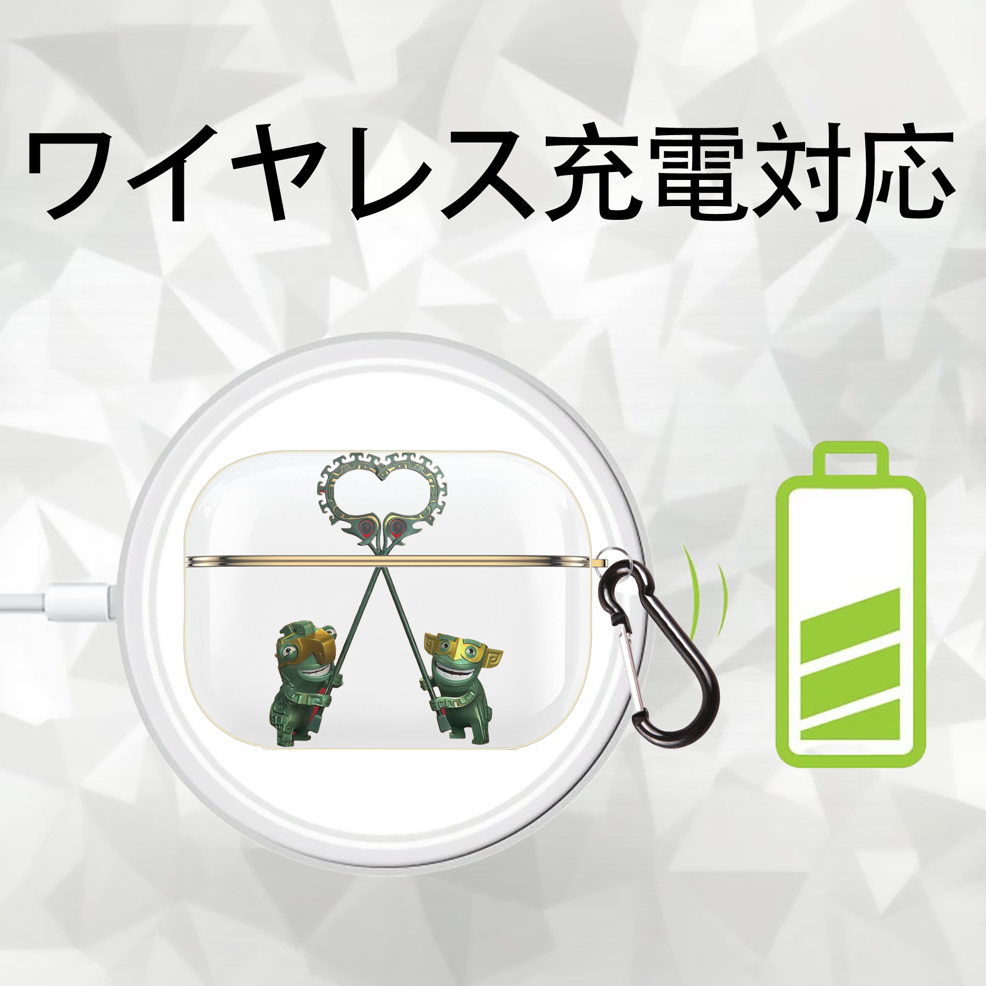 Ne Zha 2 ナタ 魔童の大暴れ 【AirPods Pro用】ハードシェル保護ケース｜耐衝撃・防指紋・カラビナ付き商品仕様