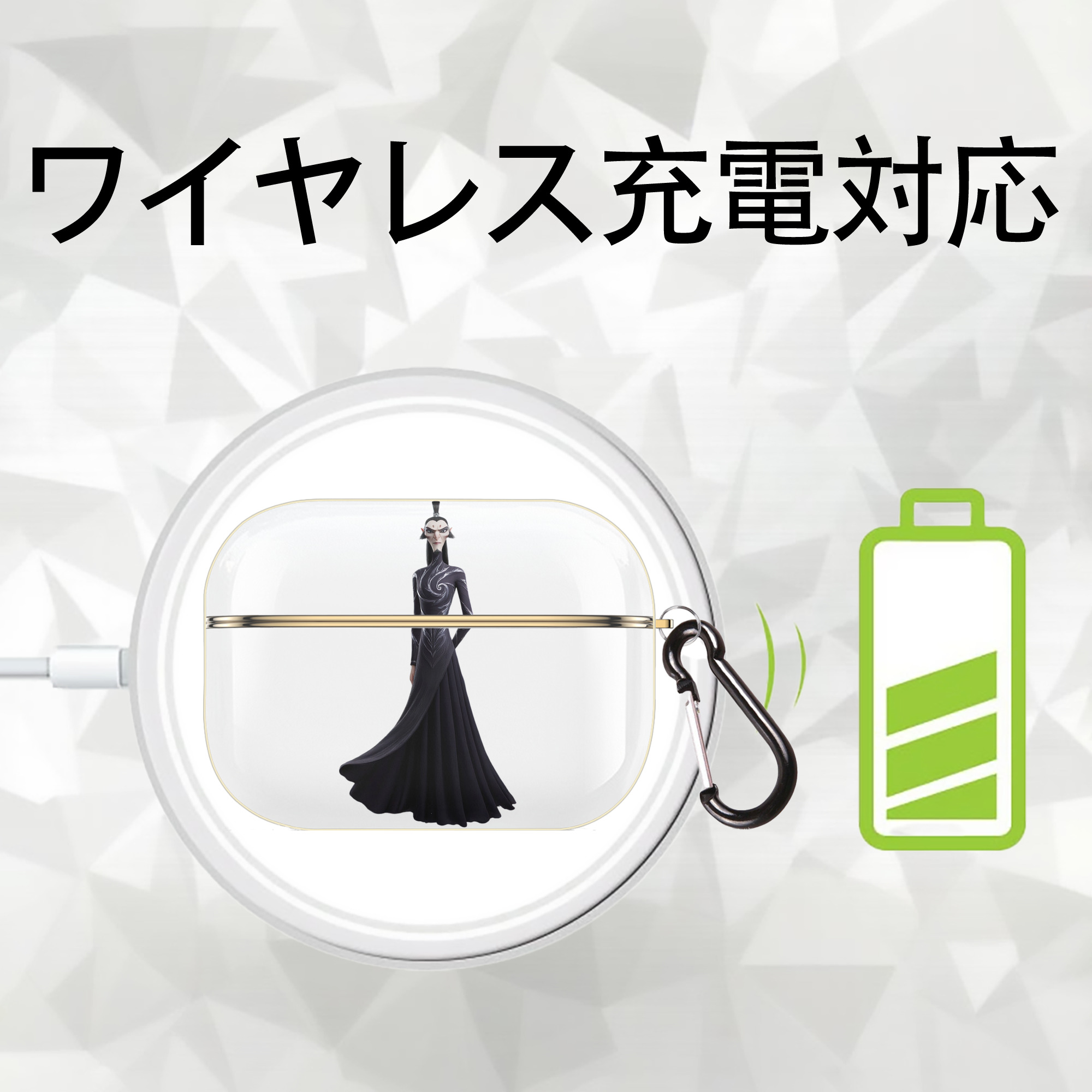 Ne Zha 2 ナタ 魔童の大暴れ 【AirPods Pro用】ハードシェル保護ケース｜耐衝撃・防指紋・カラビナ付き商品仕様