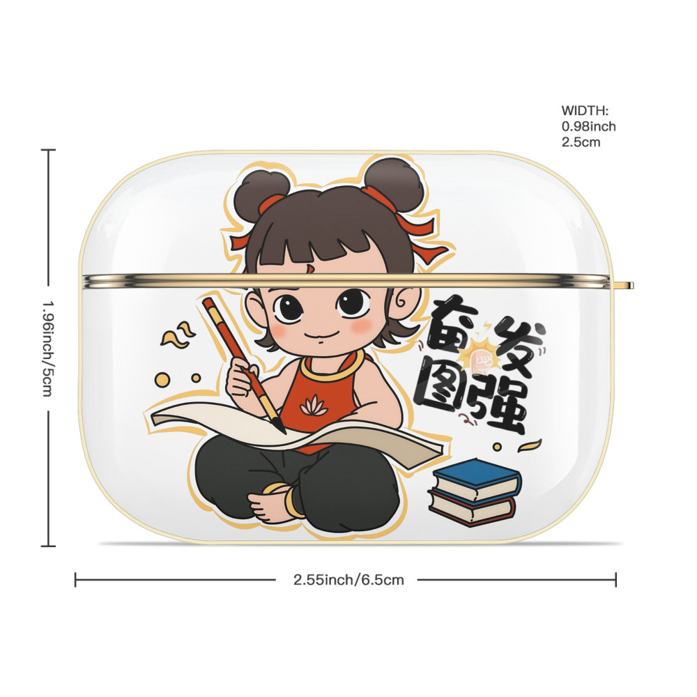 Ne Zha 2 ナタ 魔童の大暴れ 【AirPods Pro用】ハードシェル保護ケース｜耐衝撃・防指紋・カラビナ付き商品仕様