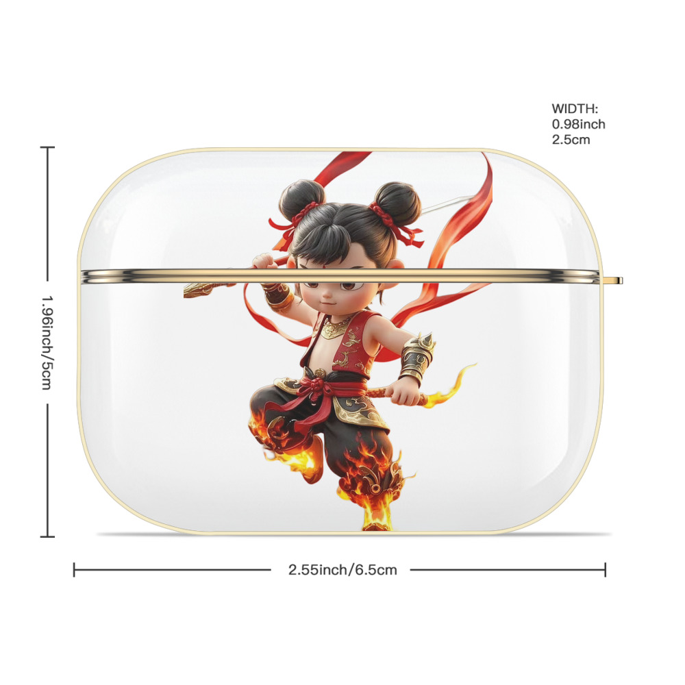 Ne Zha 2 ナタ 魔童の大暴れ 【AirPods Pro用】ハードシェル保護ケース｜耐衝撃・防指紋・カラビナ付き商品仕様