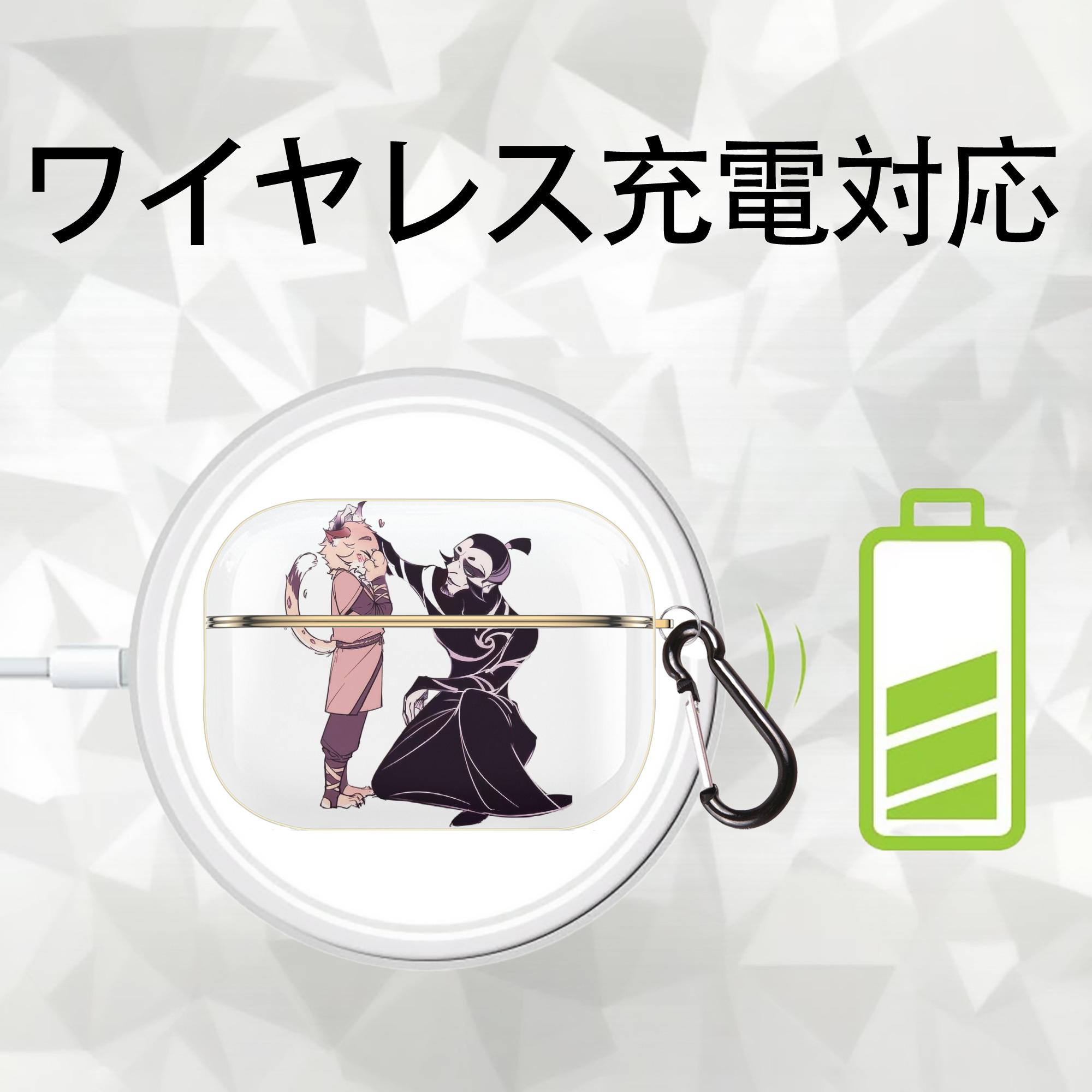 Ne Zha 2 ナタ 魔童の大暴れ 【AirPods Pro用】ハードシェル保護ケース｜耐衝撃・防指紋・カラビナ付き商品仕様