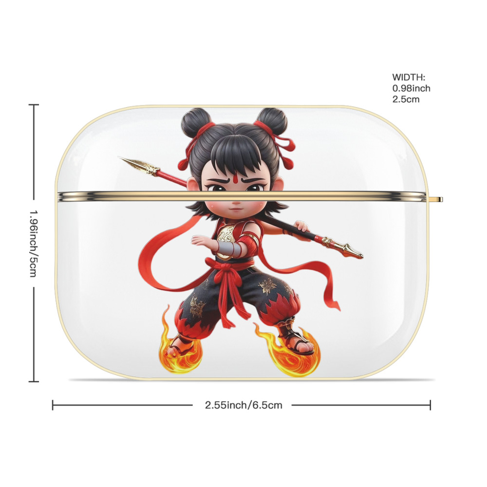 Ne Zha 2 ナタ 魔童の大暴れ 【AirPods Pro用】ハードシェル保護ケース｜耐衝撃・防指紋・カラビナ付き商品仕様