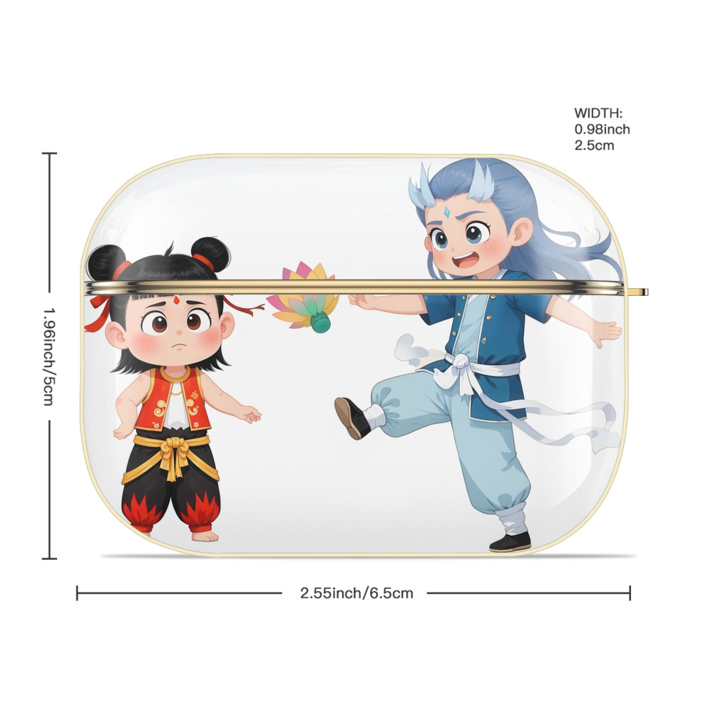 Ne Zha 2 ナタ 魔童の大暴れ 【AirPods Pro用】ハードシェル保護ケース｜耐衝撃・防指紋・カラビナ付き商品仕様