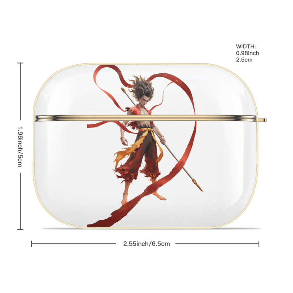 Ne Zha 2 ナタ 魔童の大暴れ 【AirPods Pro用】ハードシェル保護ケース｜耐衝撃・防指紋・カラビナ付き商品仕様