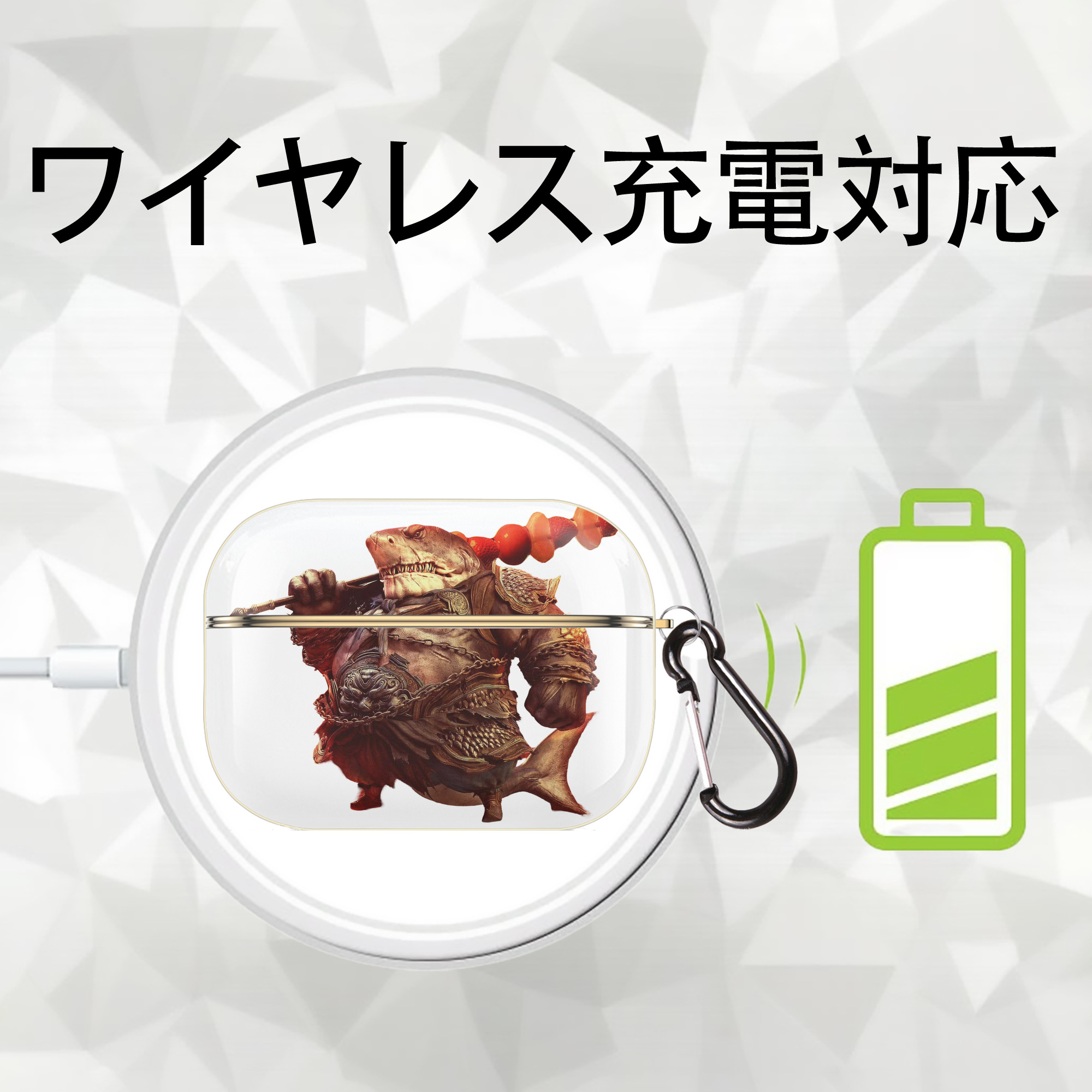 Ne Zha 2 ナタ 魔童の大暴れ 【AirPods Pro用】ハードシェル保護ケース｜耐衝撃・防指紋・カラビナ付き商品仕様