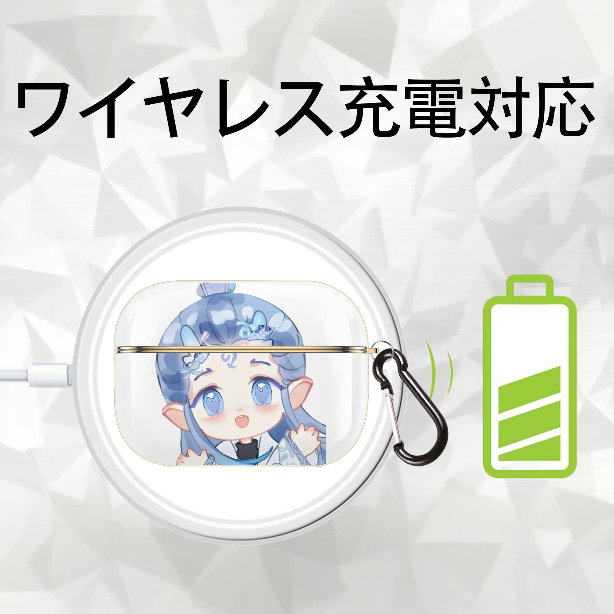 Ne Zha 2 ナタ 魔童の大暴れ 【AirPods Pro用】ハードシェル保護ケース｜耐衝撃・防指紋・カラビナ付き商品仕様