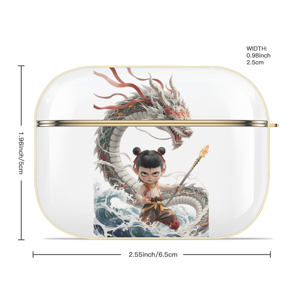 Ne Zha 2 ナタ 魔童の大暴れ 【AirPods Pro用】ハードシェル保護ケース｜耐衝撃・防指紋・カラビナ付き商品仕様