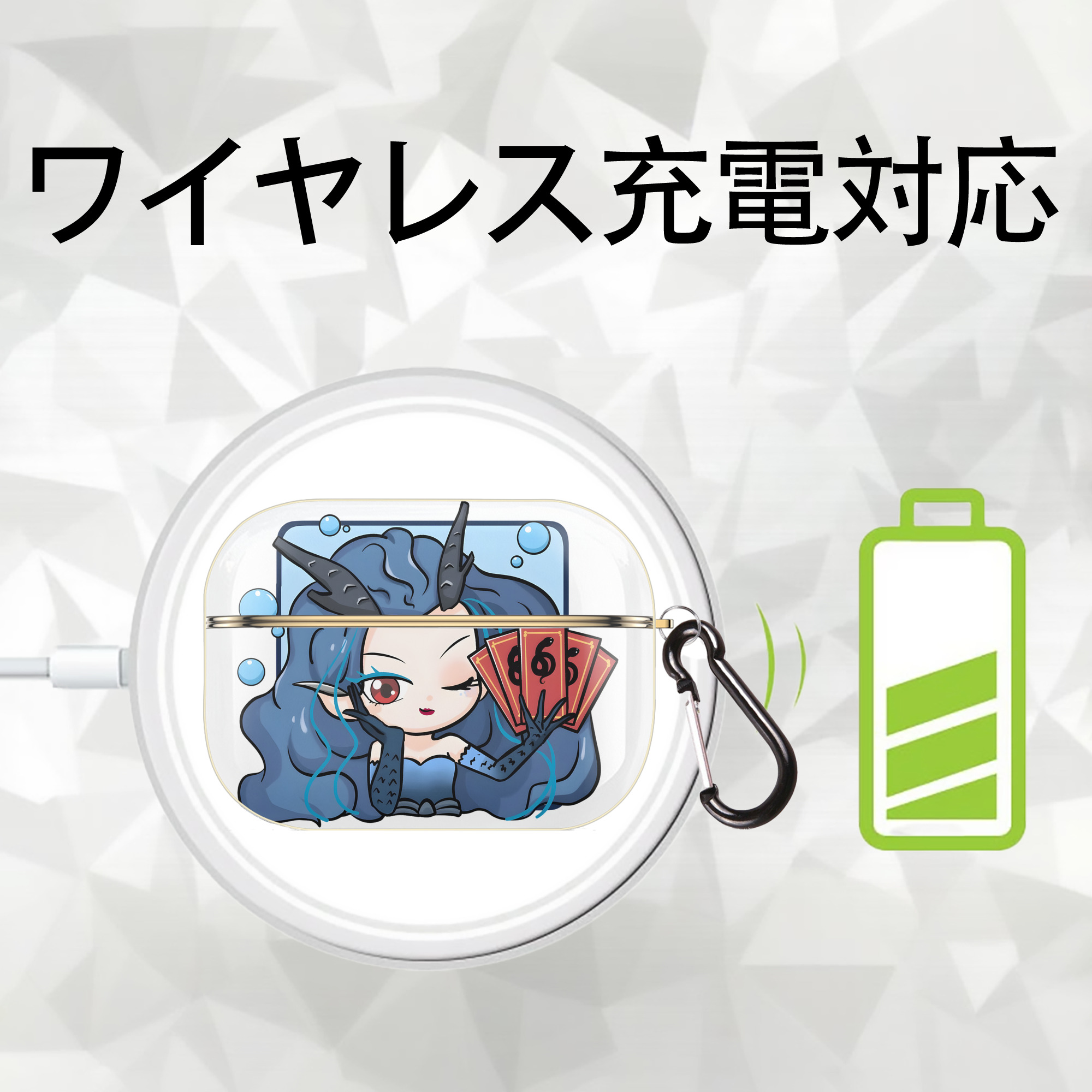 Ne Zha 2 ナタ 魔童の大暴れ 【AirPods Pro用】ハードシェル保護ケース｜耐衝撃・防指紋・カラビナ付き商品仕様