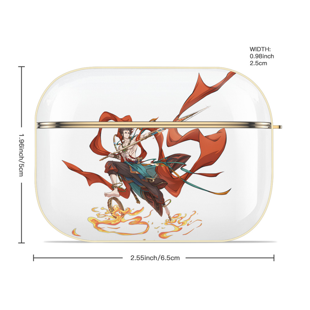 Ne Zha 2 ナタ 魔童の大暴れ 【AirPods Pro用】ハードシェル保護ケース｜耐衝撃・防指紋・カラビナ付き商品仕様