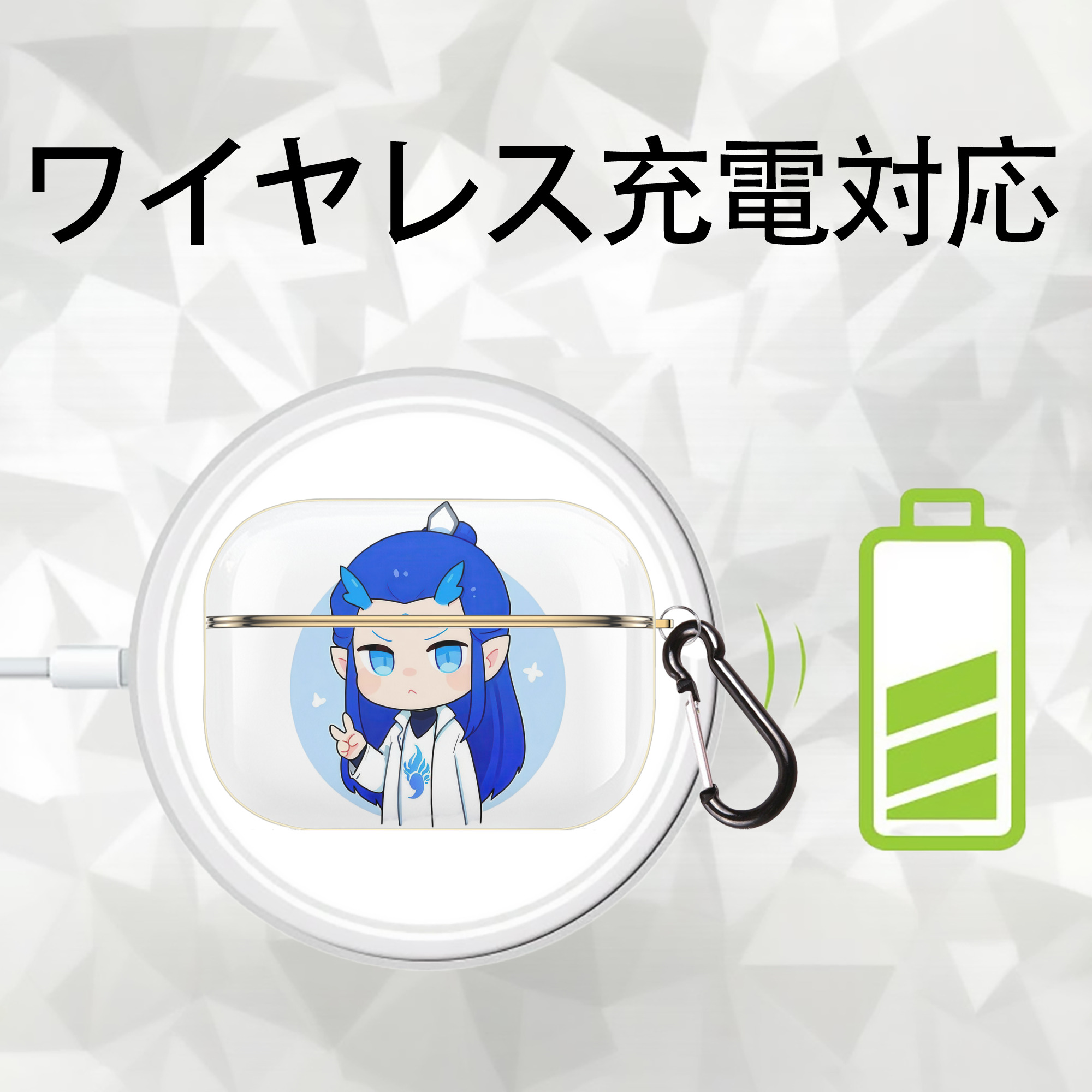 Ne Zha 2 ナタ 魔童の大暴れ 【AirPods Pro用】ハードシェル保護ケース｜耐衝撃・防指紋・カラビナ付き商品仕様