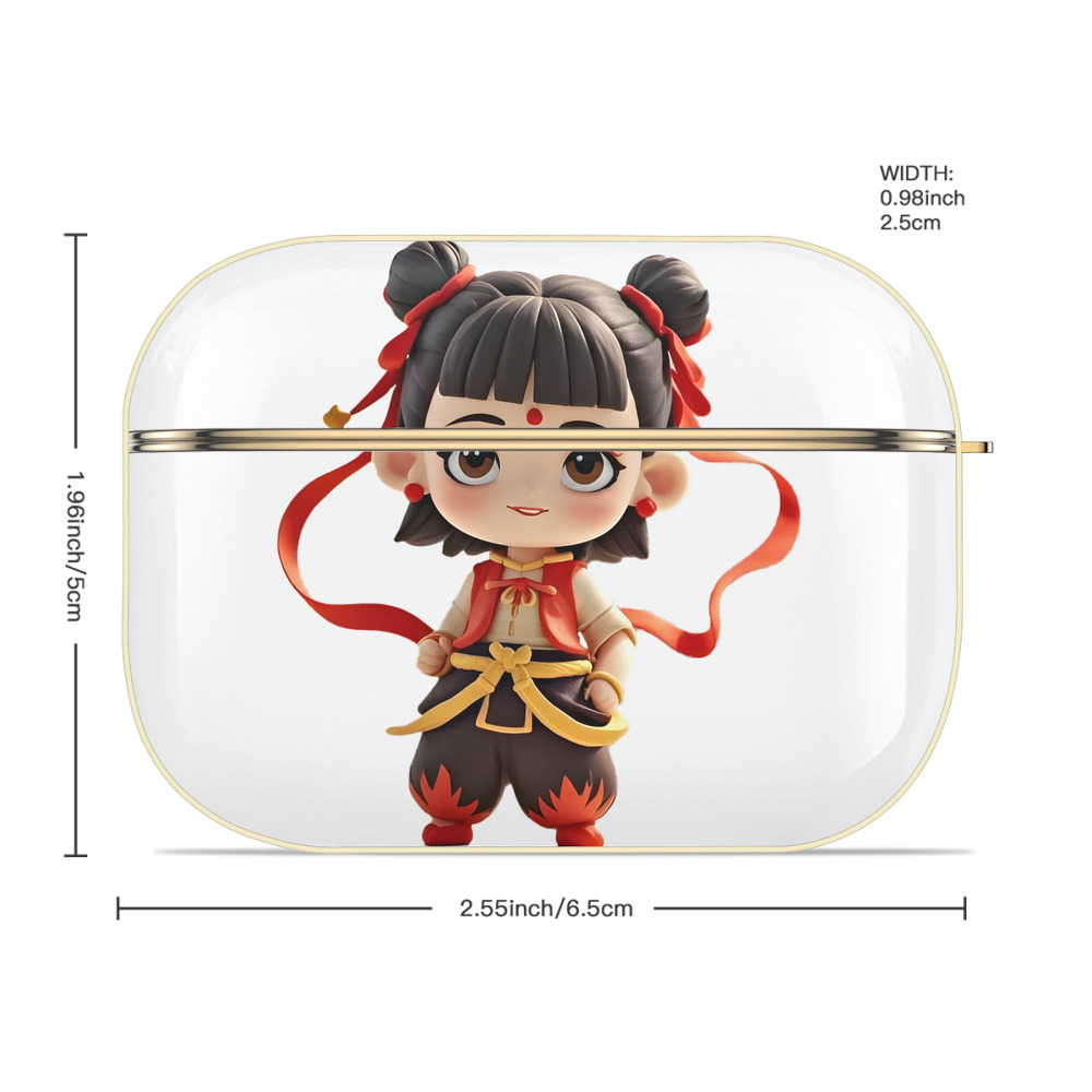Ne Zha 2 ナタ 魔童の大暴れ 【AirPods Pro用】ハードシェル保護ケース｜耐衝撃・防指紋・カラビナ付き商品仕様