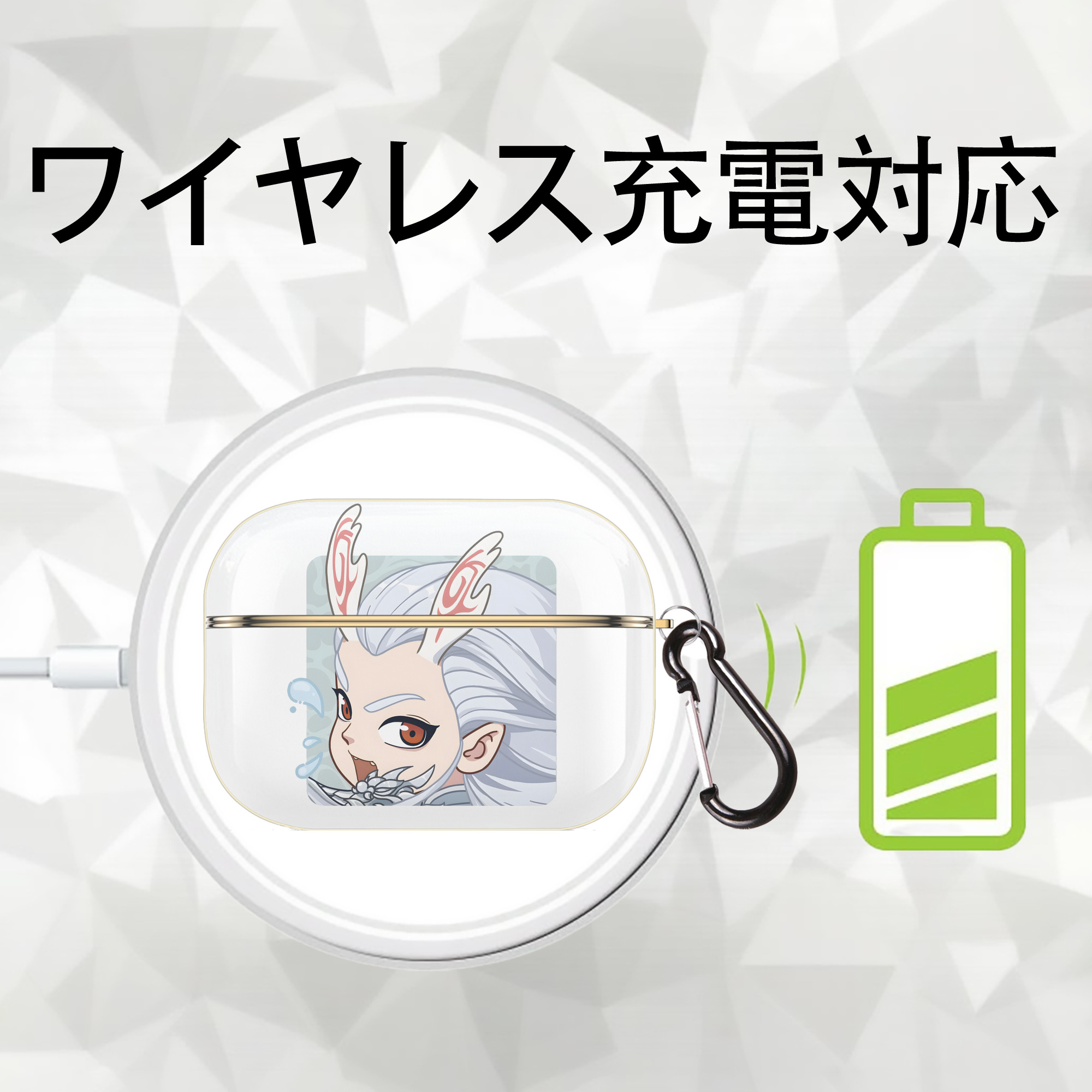 Ne Zha 2 ナタ 魔童の大暴れ 【AirPods Pro用】ハードシェル保護ケース｜耐衝撃・防指紋・カラビナ付き商品仕様