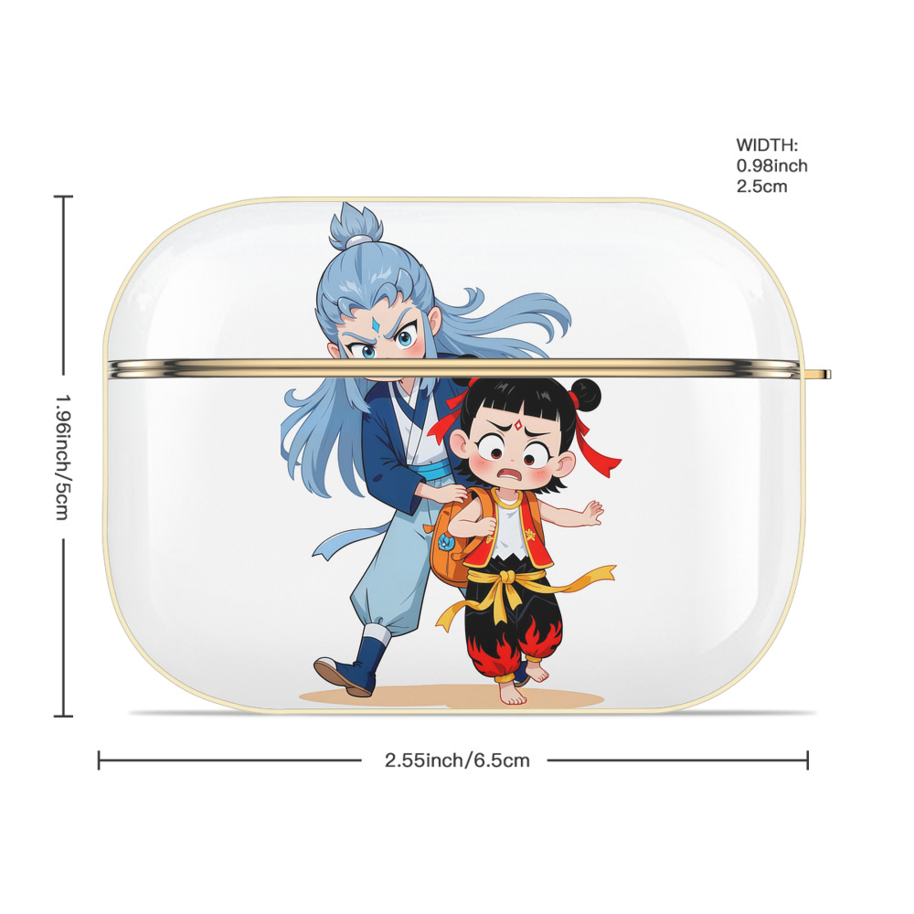 Ne Zha 2 ナタ 魔童の大暴れ 【AirPods Pro用】ハードシェル保護ケース｜耐衝撃・防指紋・カラビナ付き商品仕様