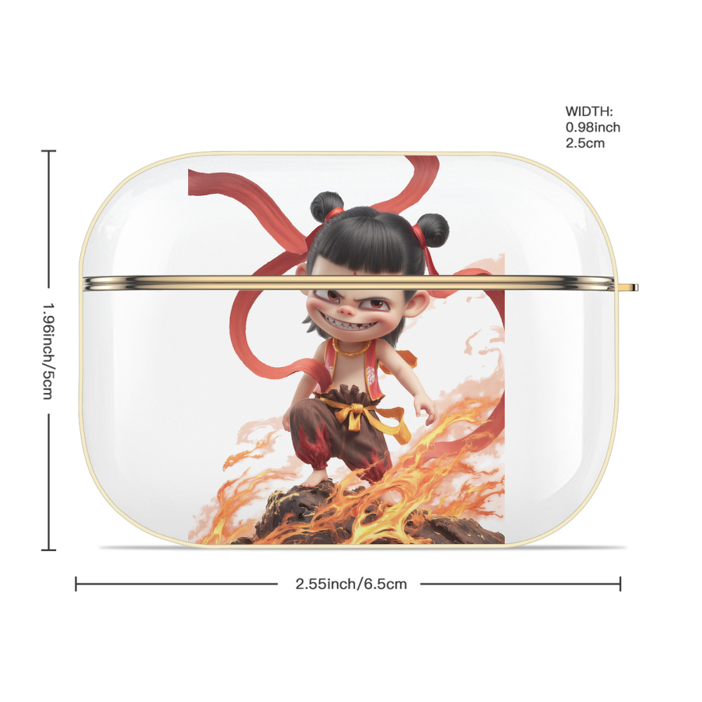 Ne Zha 2 ナタ 魔童の大暴れ 【AirPods Pro用】ハードシェル保護ケース｜耐衝撃・防指紋・カラビナ付き商品仕様
