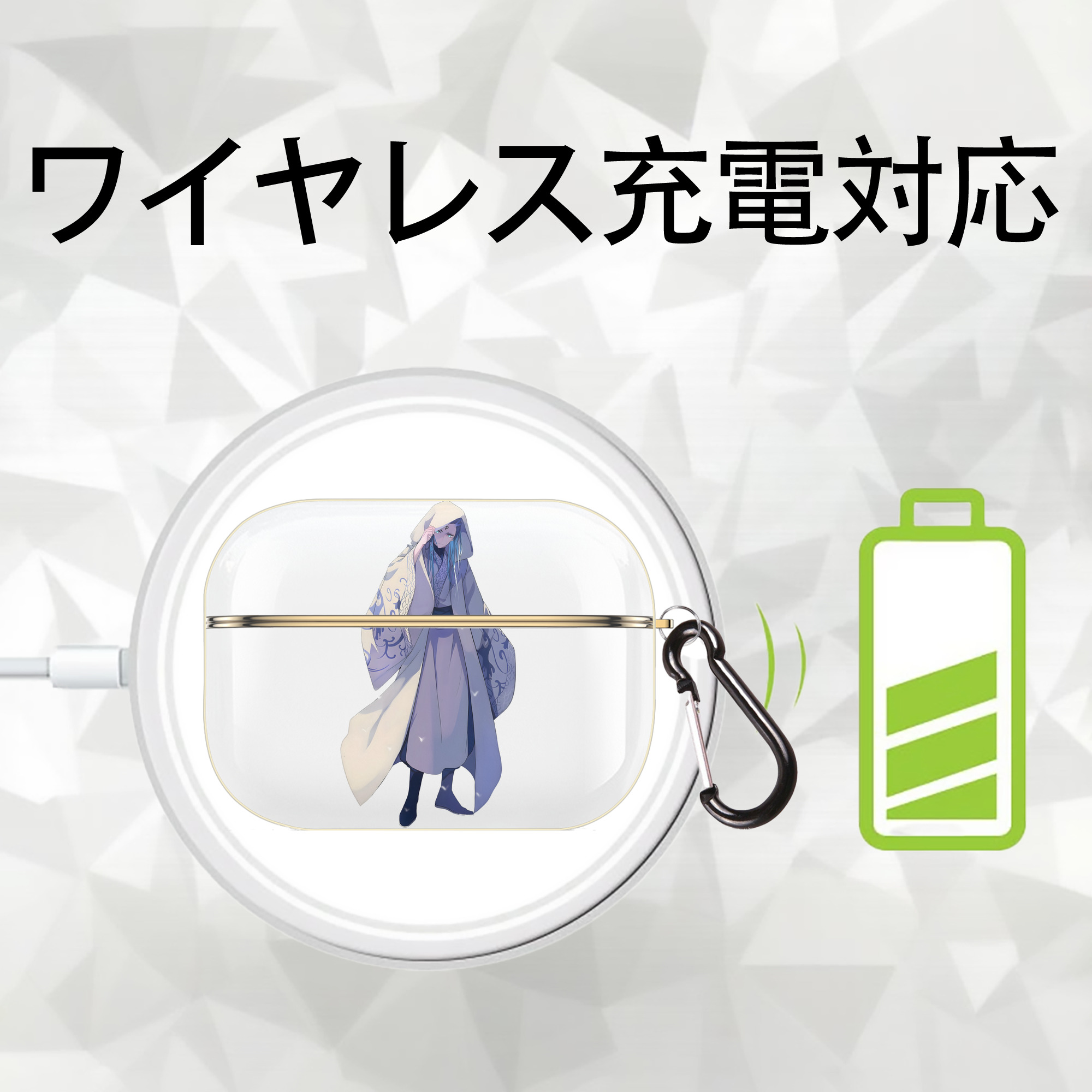 Ne Zha 2 ナタ 魔童の大暴れ 【AirPods Pro用】ハードシェル保護ケース｜耐衝撃・防指紋・カラビナ付き商品仕様