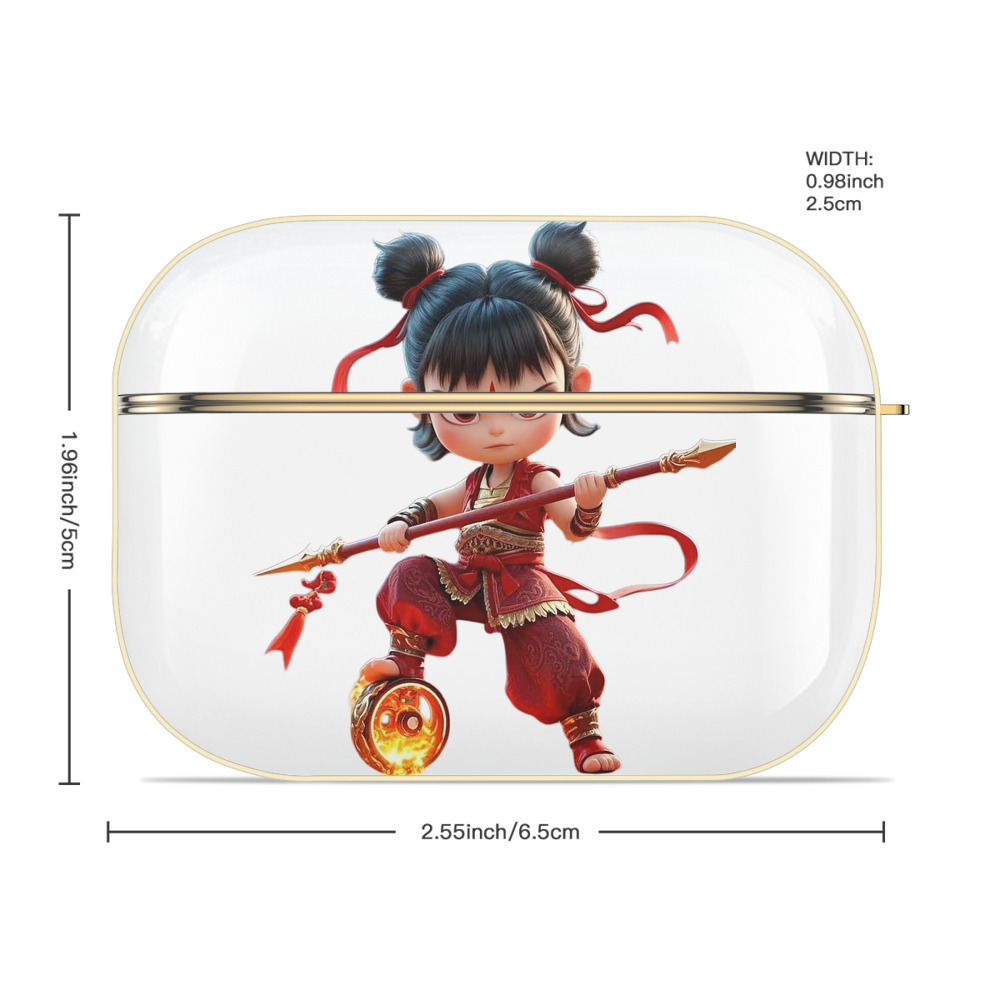 Ne Zha 2 ナタ 魔童の大暴れ 【AirPods Pro用】ハードシェル保護ケース｜耐衝撃・防指紋・カラビナ付き商品仕様