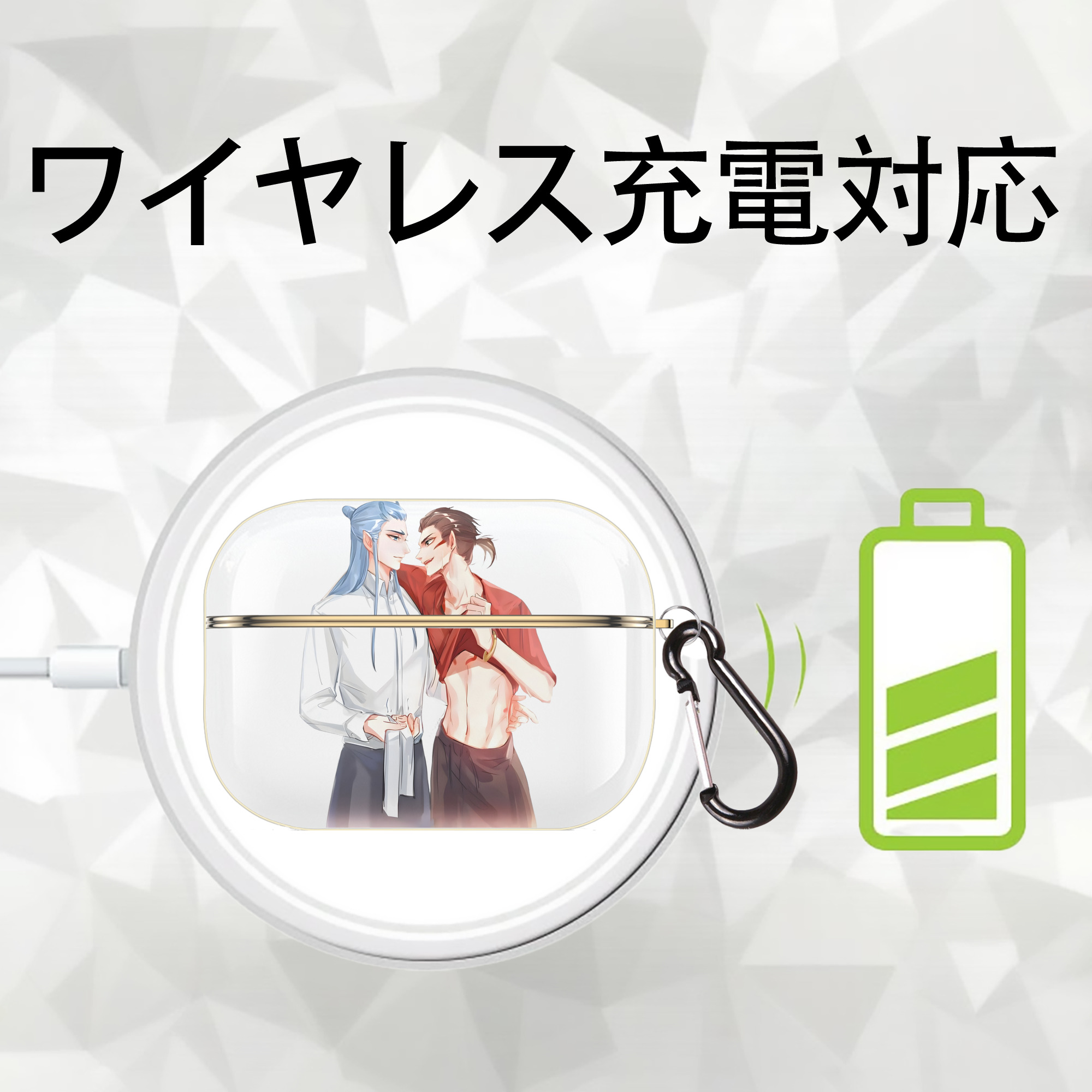 Ne Zha 2 ナタ 魔童の大暴れ 【AirPods Pro用】ハードシェル保護ケース｜耐衝撃・防指紋・カラビナ付き商品仕様