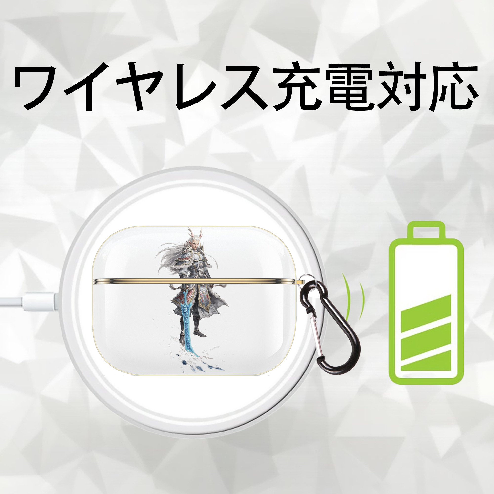 Ne Zha 2 ナタ 魔童の大暴れ 【AirPods Pro用】ハードシェル保護ケース｜耐衝撃・防指紋・カラビナ付き商品仕様