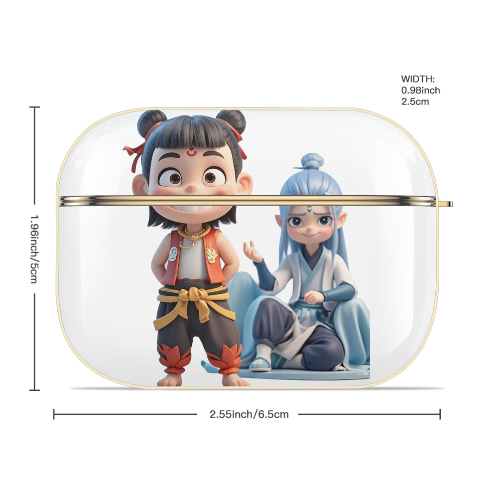 Ne Zha 2 ナタ 魔童の大暴れ 【AirPods Pro用】ハードシェル保護ケース｜耐衝撃・防指紋・カラビナ付き商品仕様