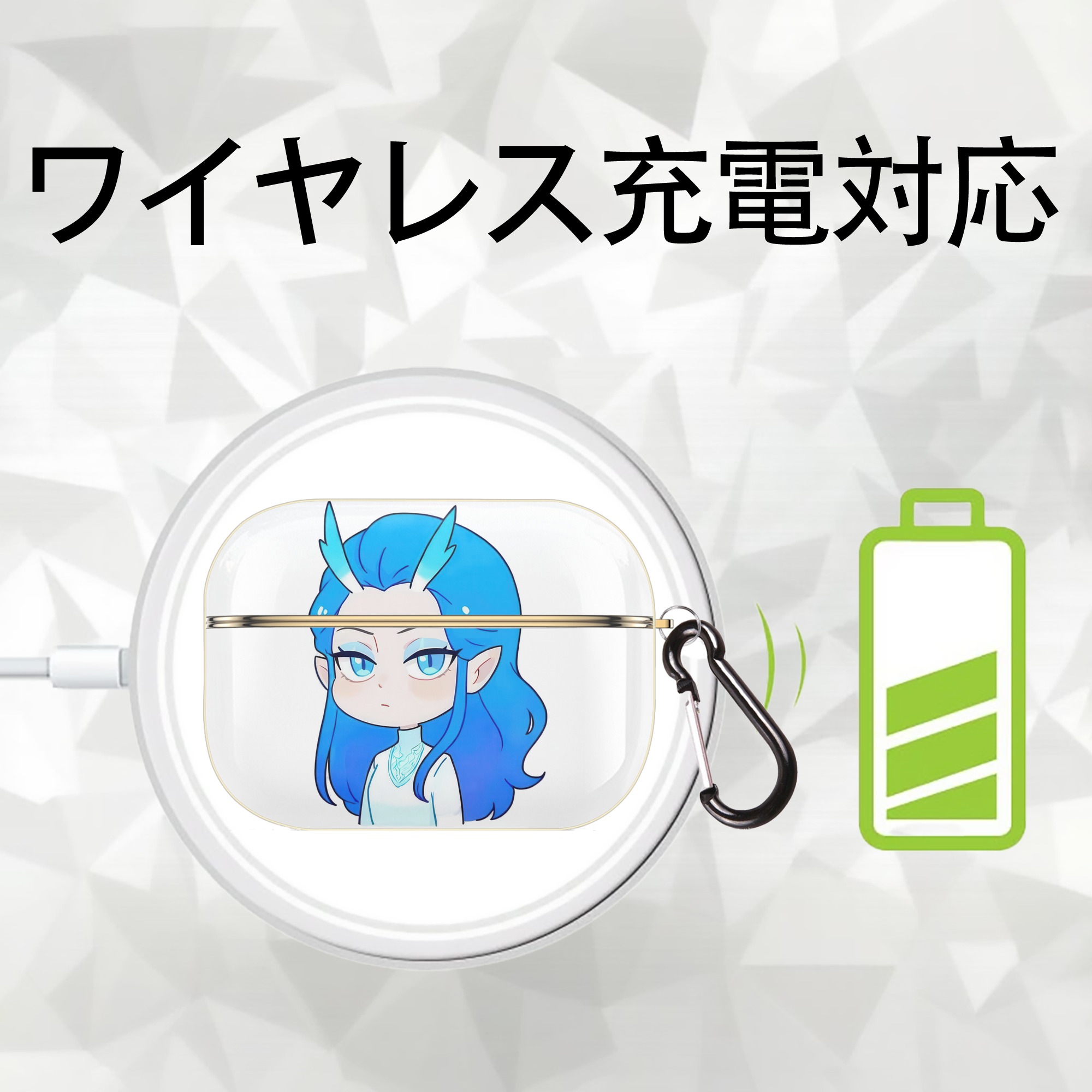 Ne Zha 2 ナタ 魔童の大暴れ 【AirPods Pro用】ハードシェル保護ケース｜耐衝撃・防指紋・カラビナ付き商品仕様