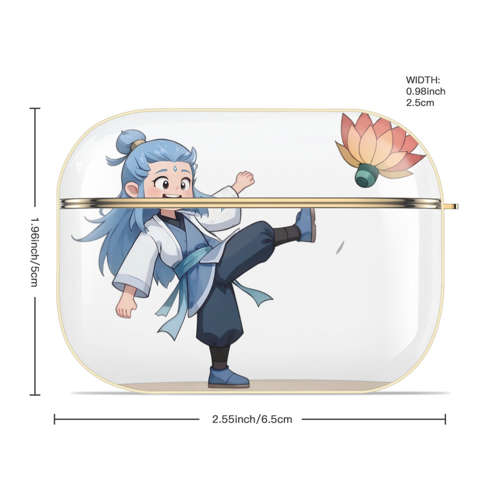 Ne Zha 2 ナタ 魔童の大暴れ 【AirPods Pro用】ハードシェル保護ケース｜耐衝撃・防指紋・カラビナ付き商品仕様