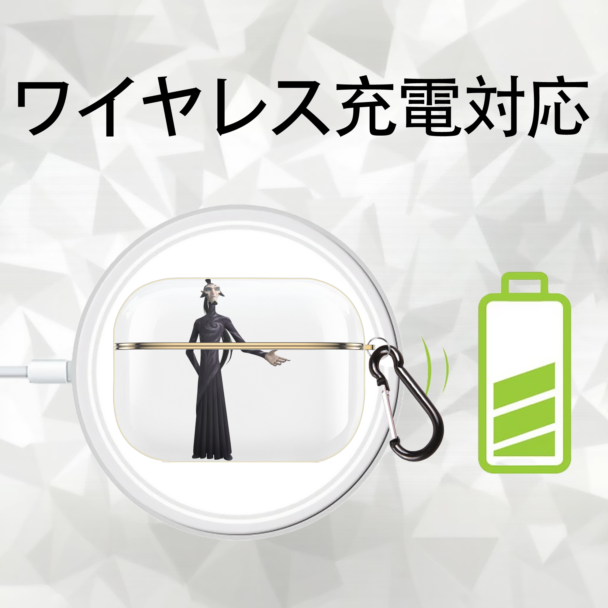 Ne Zha 2 ナタ 魔童の大暴れ 【AirPods Pro用】ハードシェル保護ケース｜耐衝撃・防指紋・カラビナ付き商品仕様