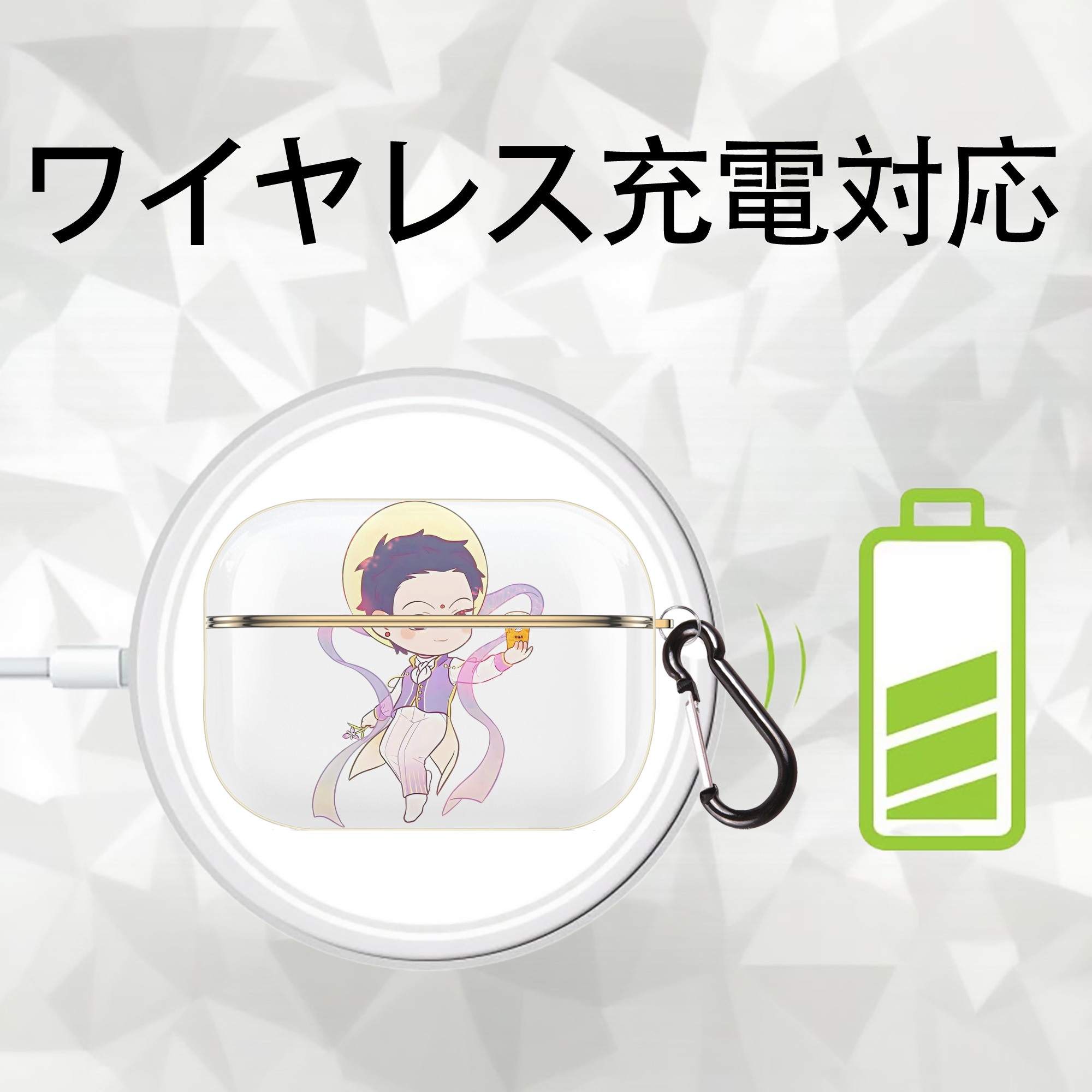 Ne Zha 2 ナタ 魔童の大暴れ 【AirPods Pro用】ハードシェル保護ケース｜耐衝撃・防指紋・カラビナ付き商品仕様