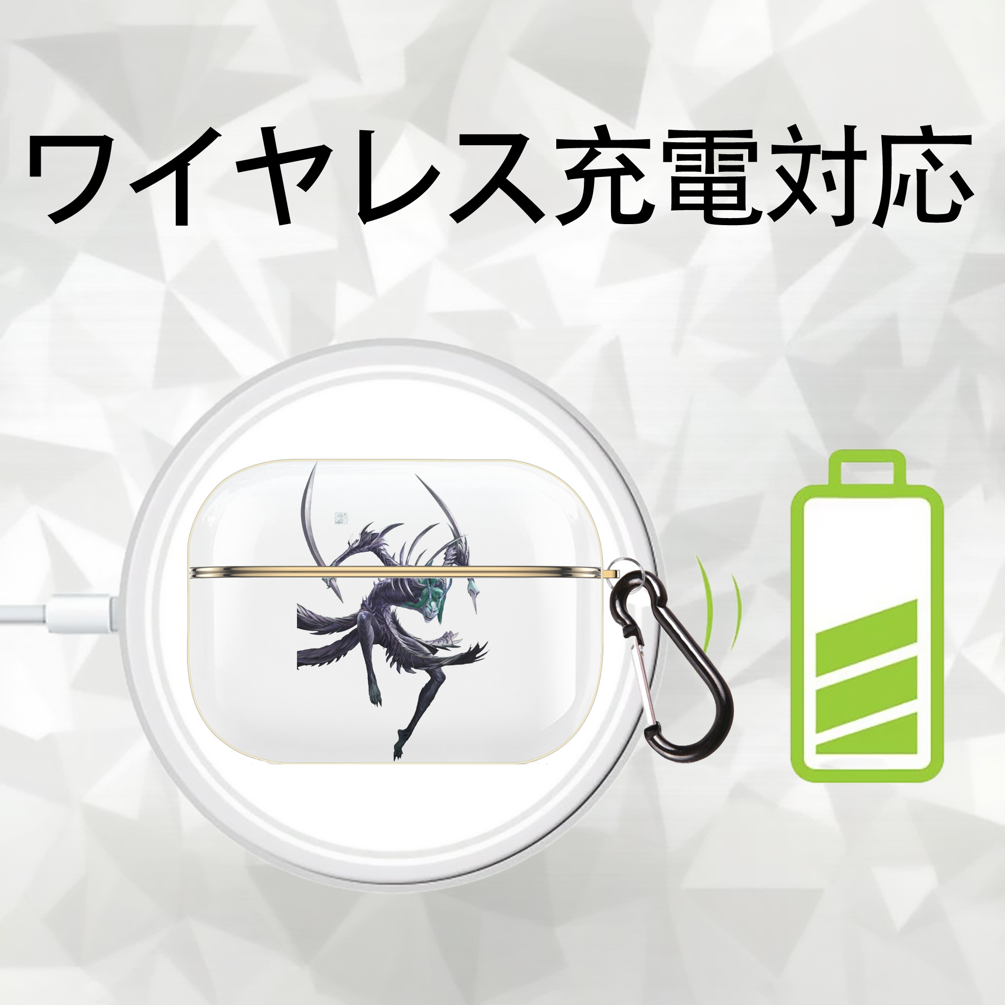Ne Zha 2 ナタ 魔童の大暴れ 【AirPods Pro用】ハードシェル保護ケース｜耐衝撃・防指紋・カラビナ付き商品仕様