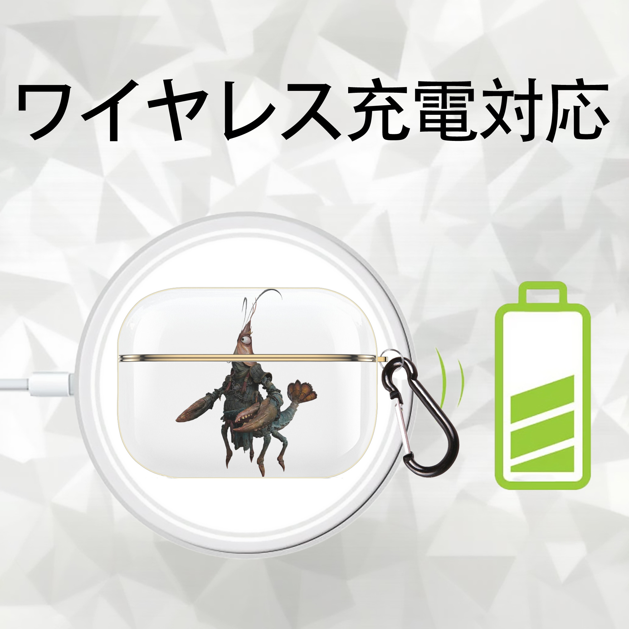 Ne Zha 2 ナタ 魔童の大暴れ 【AirPods Pro用】ハードシェル保護ケース｜耐衝撃・防指紋・カラビナ付き商品仕様