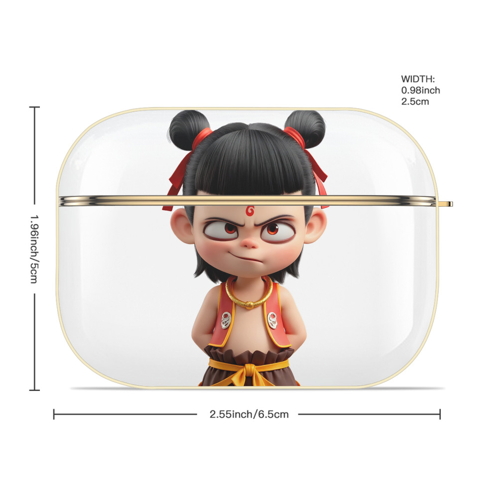 Ne Zha 2 ナタ 魔童の大暴れ 【AirPods Pro用】ハードシェル保護ケース｜耐衝撃・防指紋・カラビナ付き商品仕様