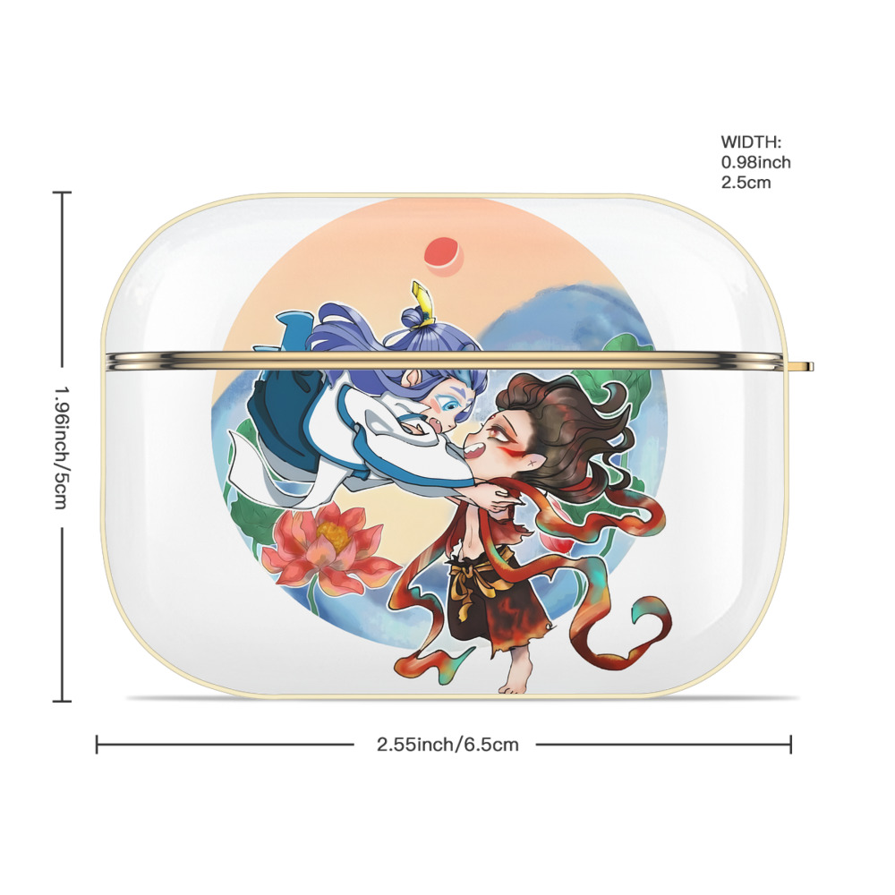 Ne Zha 2 ナタ 魔童の大暴れ 【AirPods Pro用】ハードシェル保護ケース｜耐衝撃・防指紋・カラビナ付き商品仕様
