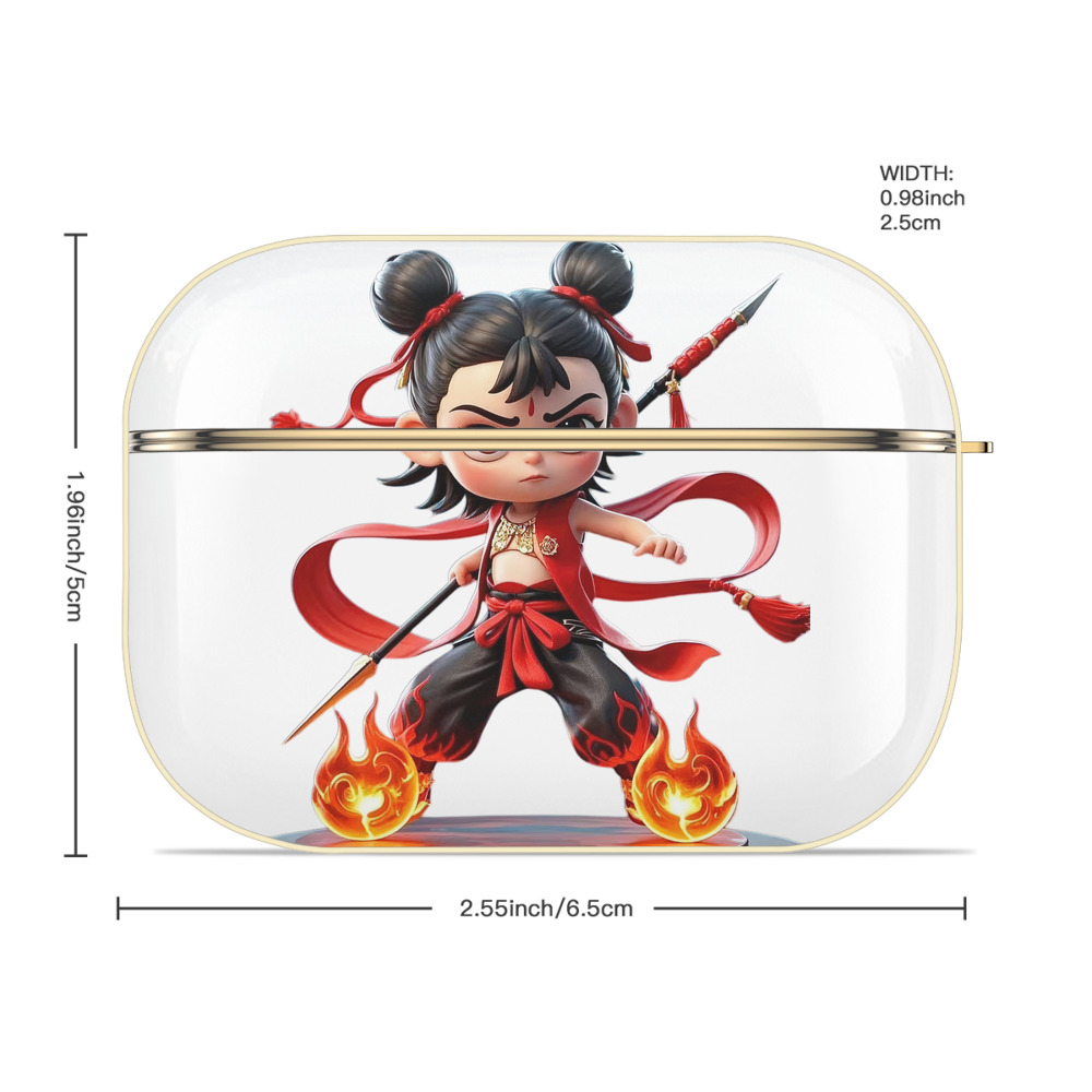 Ne Zha 2 ナタ 魔童の大暴れ 【AirPods Pro用】ハードシェル保護ケース｜耐衝撃・防指紋・カラビナ付き商品仕様